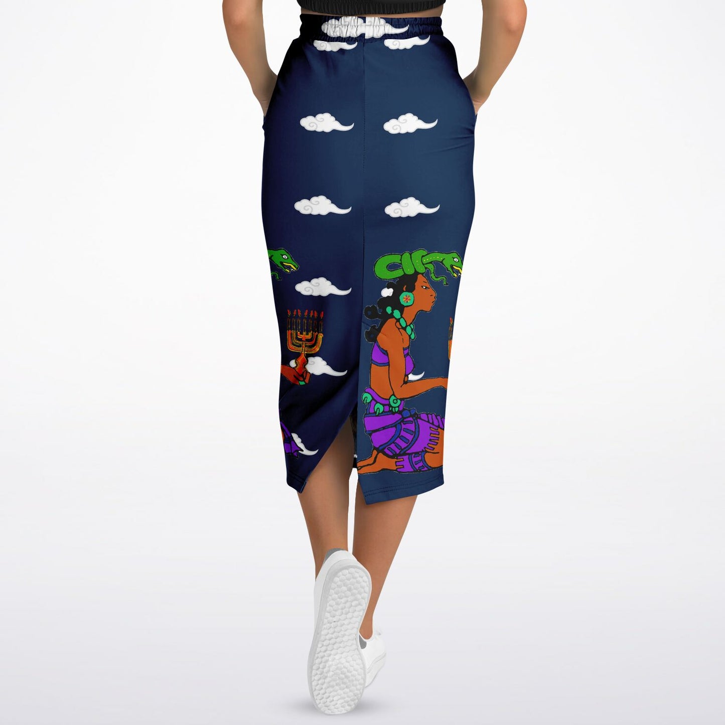Northern Kingdom Princess Fashion Long Pocket Skirt Navy