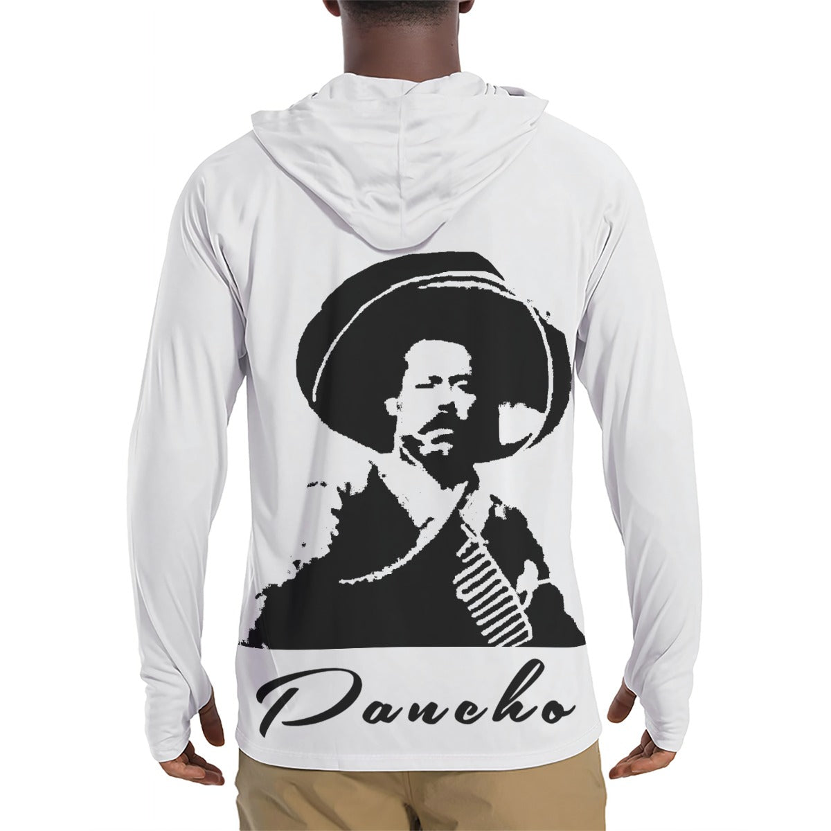 Pancho White Men's & Women's Sunscreen Sports Hoodie With Thumb Holes