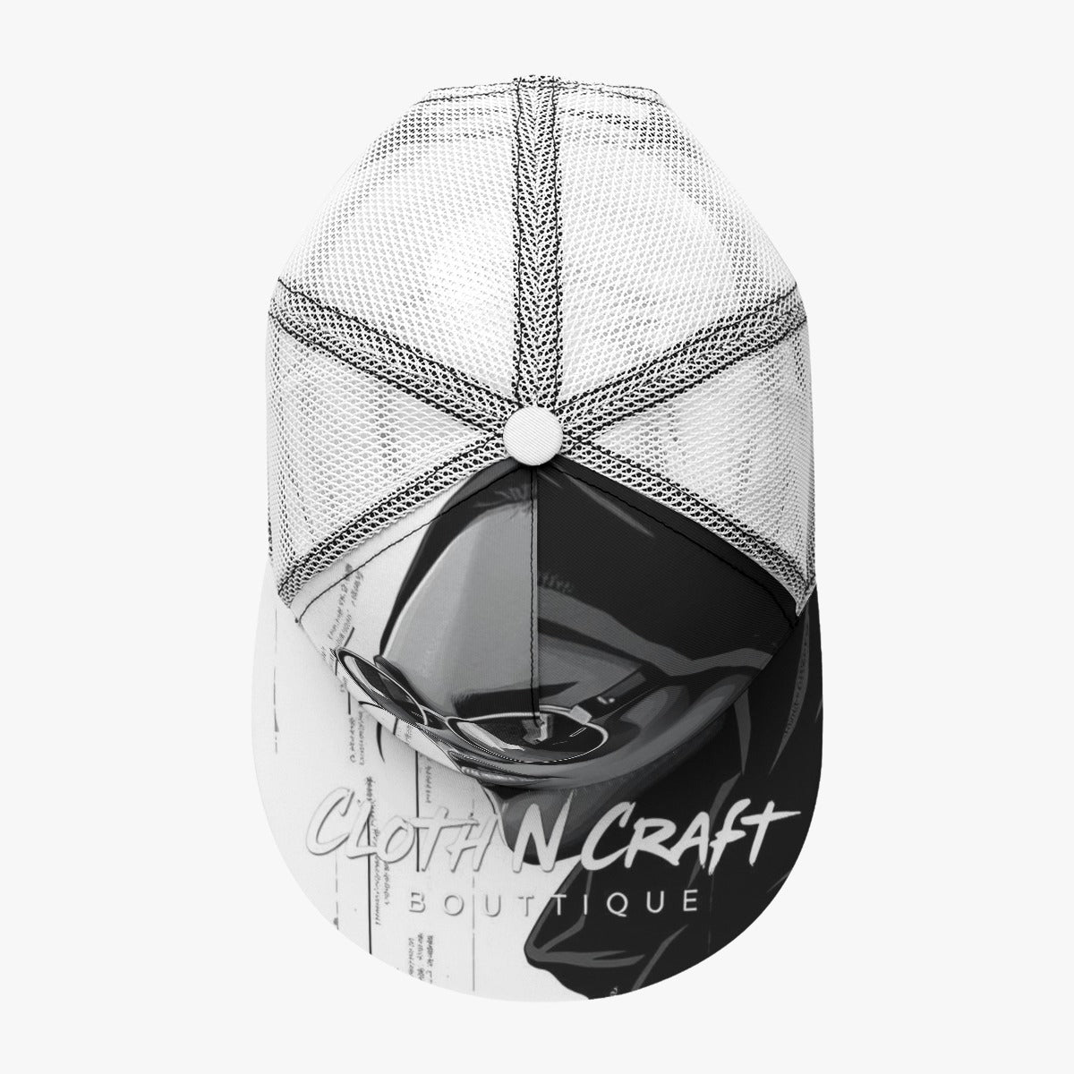 Noir Branded Snapback Trucker Flat-brimmed Mesh Cap