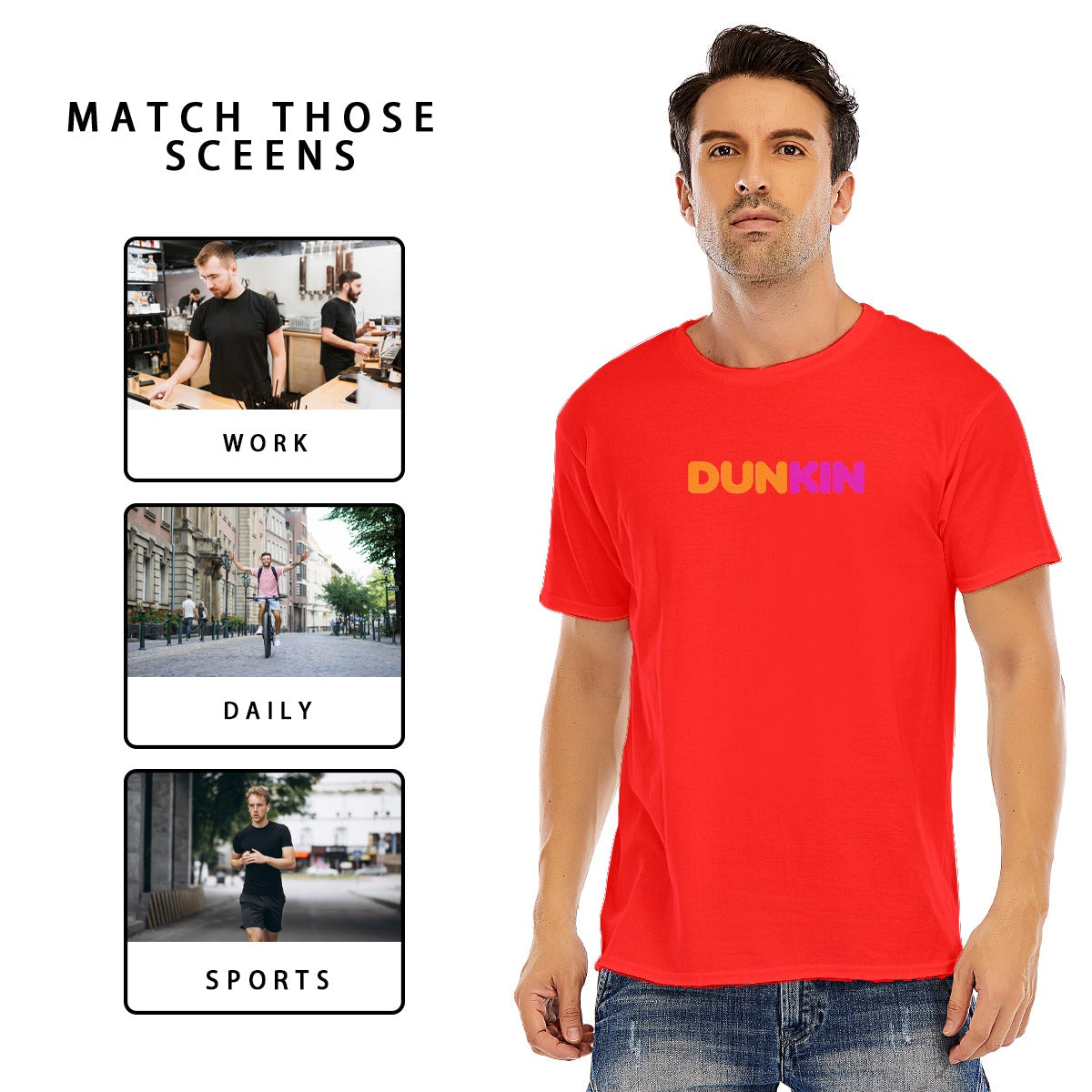 Unisex O-neck Short Sleeve T-shirt | 180GSM Cotton (DTF)