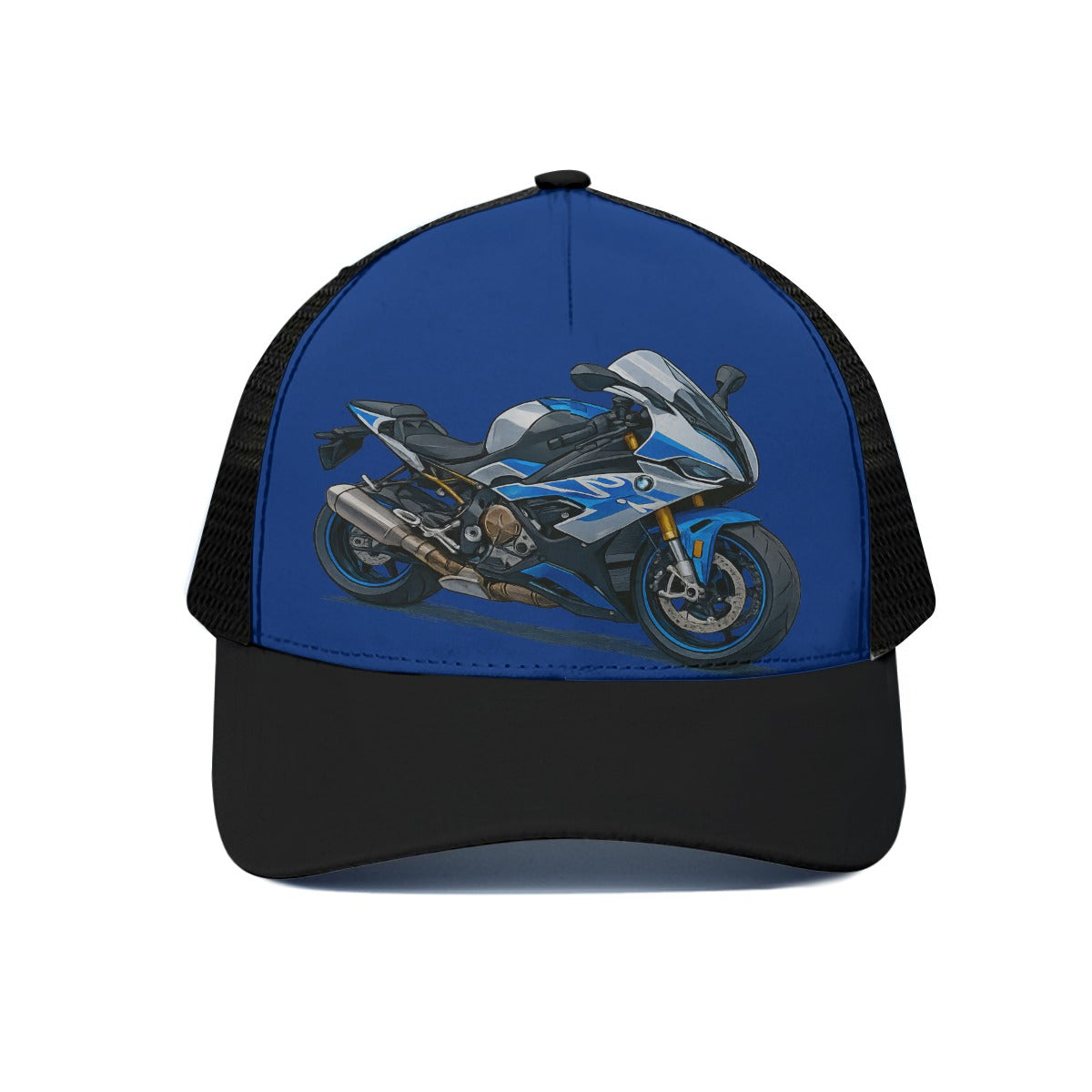 S1K-RR Inspired Trucker – Hat With Black Half-mesh snapback | Urban Streetwear Biker Apparel