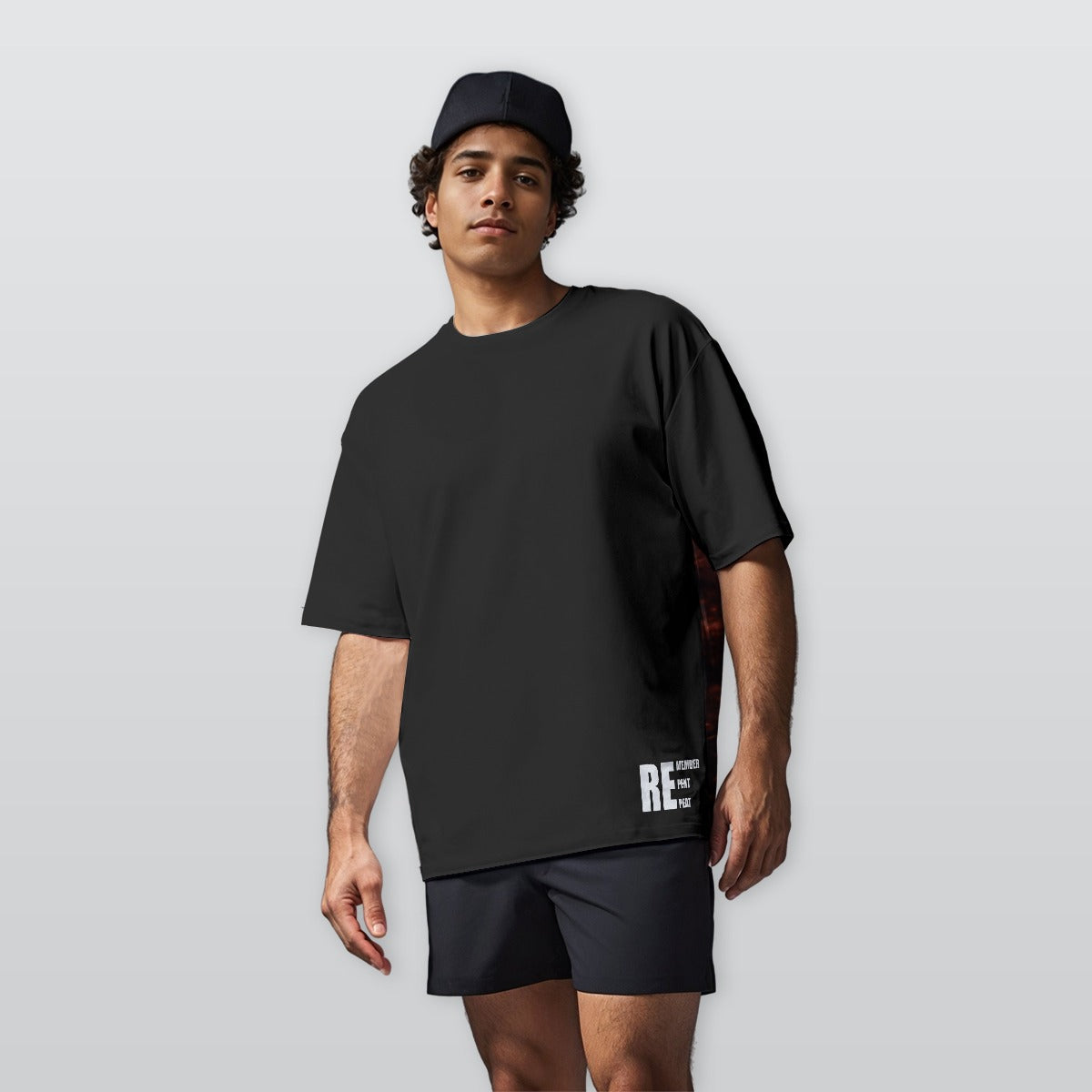 Echols All-Over Print Men’s Oversize Crewneck T-Shirt|230GSM Cotton