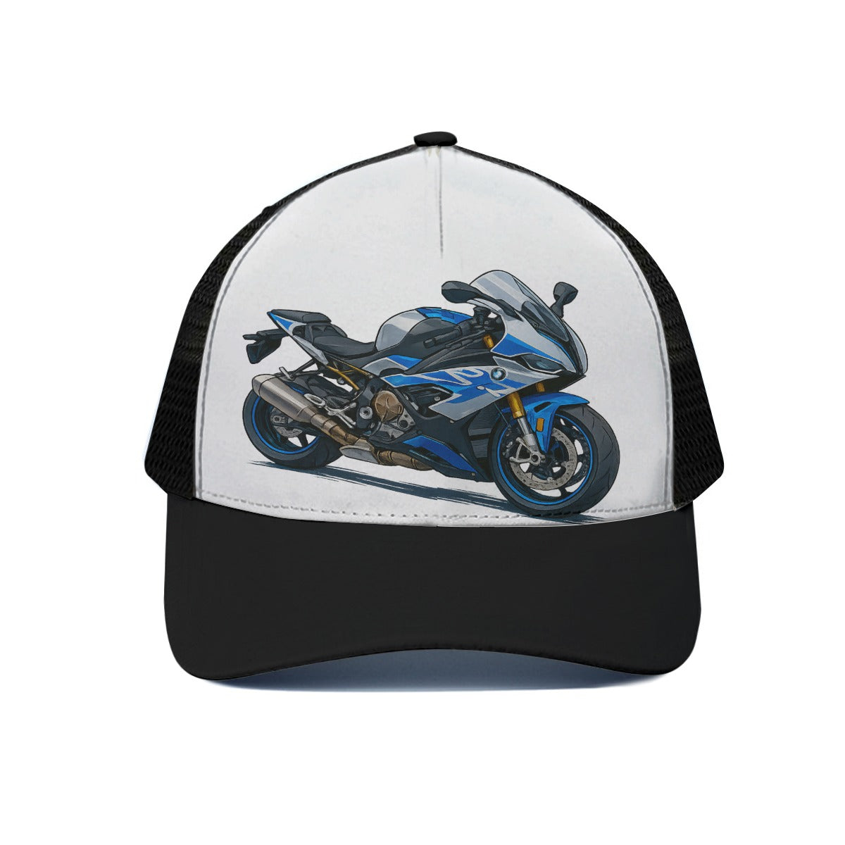S1K-RR Inspired Trucker – Hat With Black Half-mesh snapback | Urban Streetwear Biker Apparel
