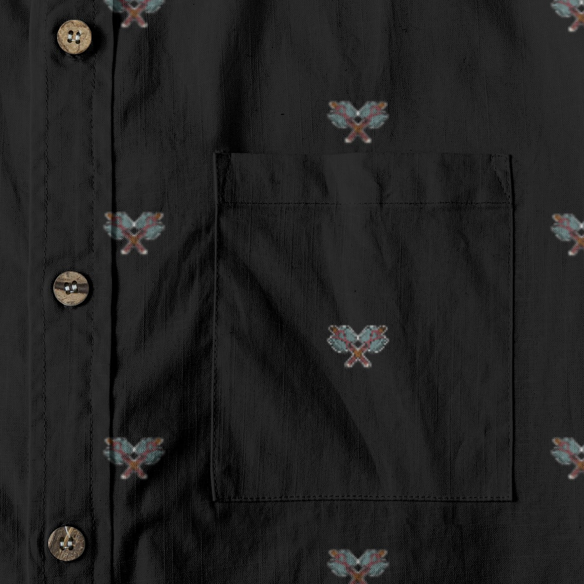 Maccabees Men's Black Breathable Bamboo Cotton Shirt