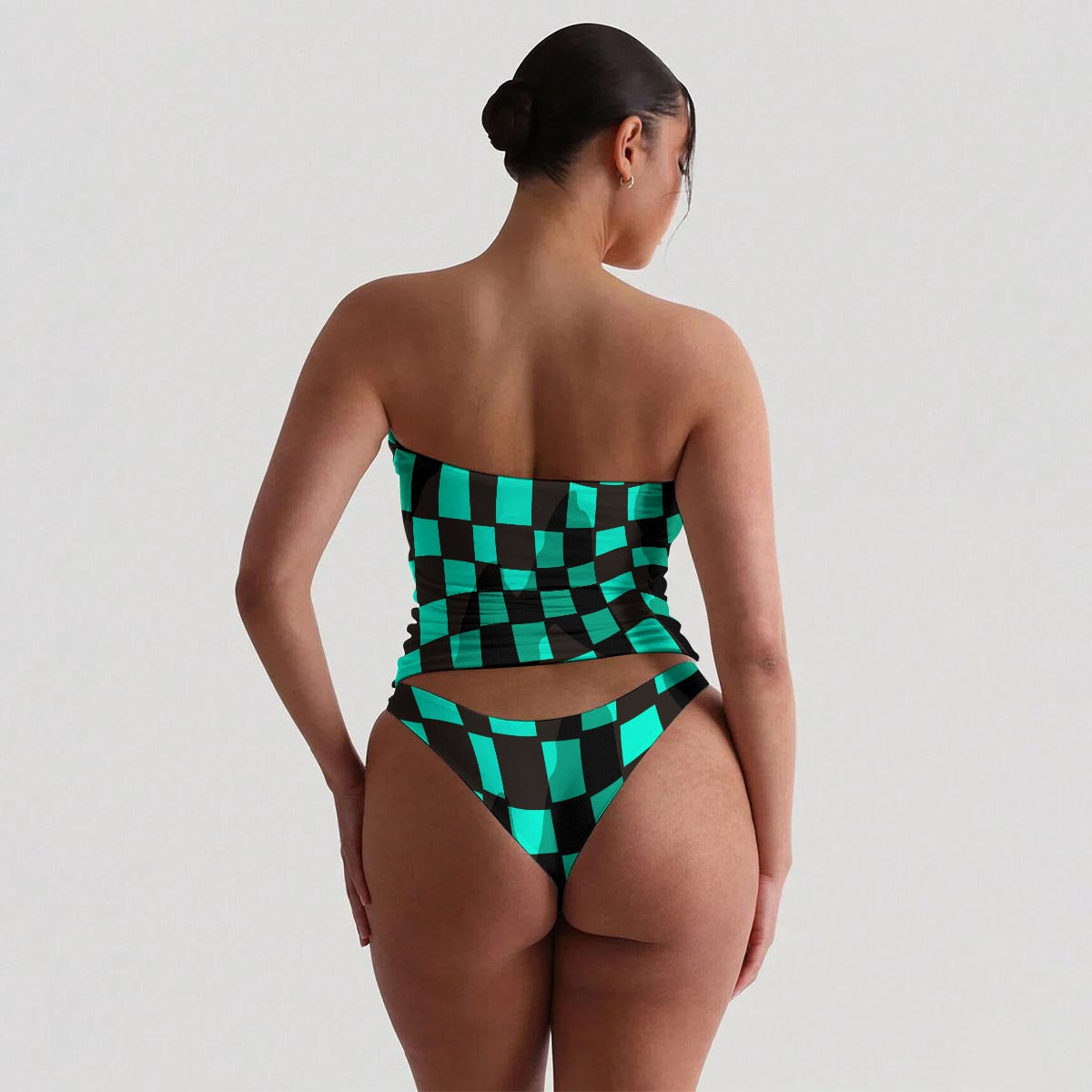 Slayer Of Demons Print Women's Strapless Tube Top Set