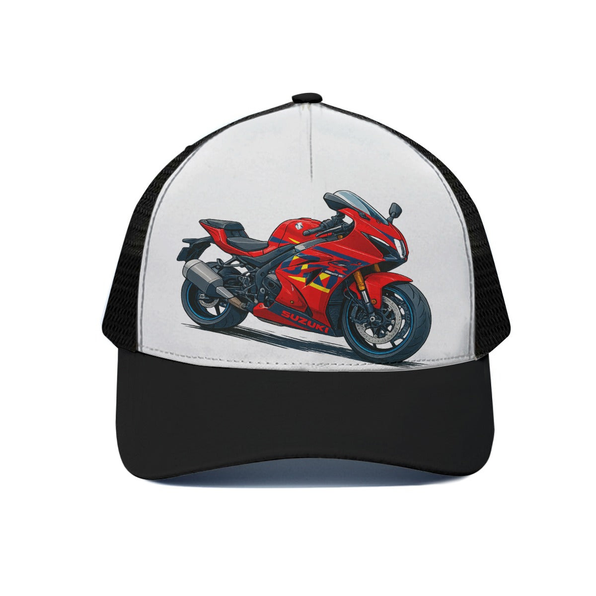 GSXR 1000 Inspired – Trucker Hat With Black Half-mesh snapback | Urban Streetwear Biker Apparel