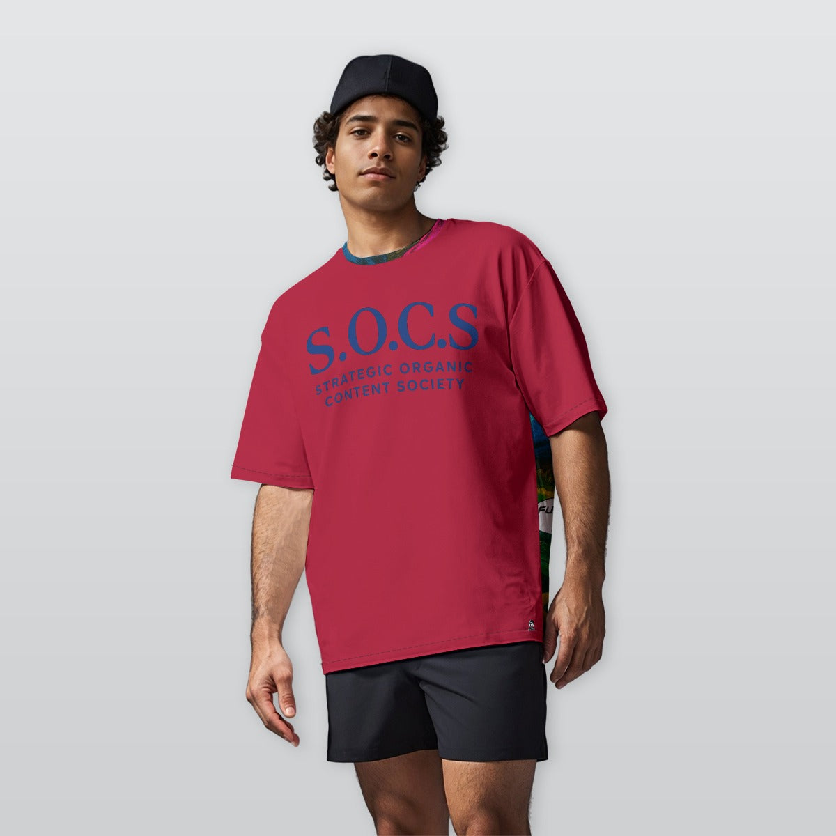 Urban Streetwear SOCS Society Print Men’s Heavyweight Cotton Crewneck T-Shirt|230GSM Cotton