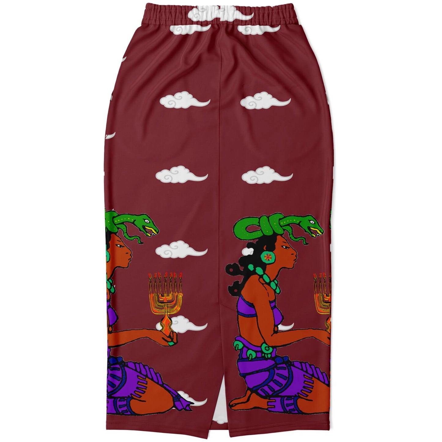 Northern Kingdom Princess Fashion Long Pocket Skirt Wine Red