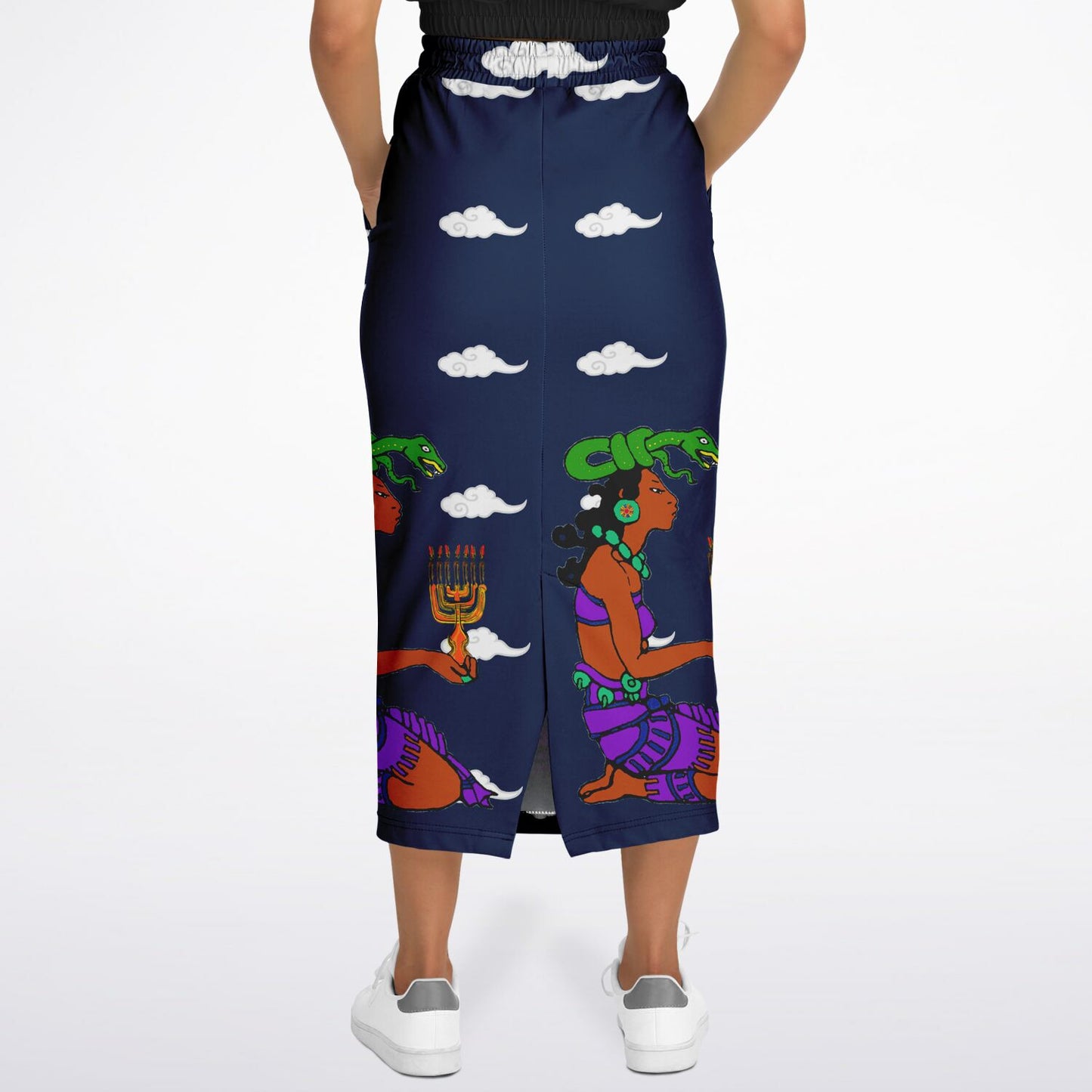 Northern Kingdom Princess Fashion Long Pocket Skirt Navy