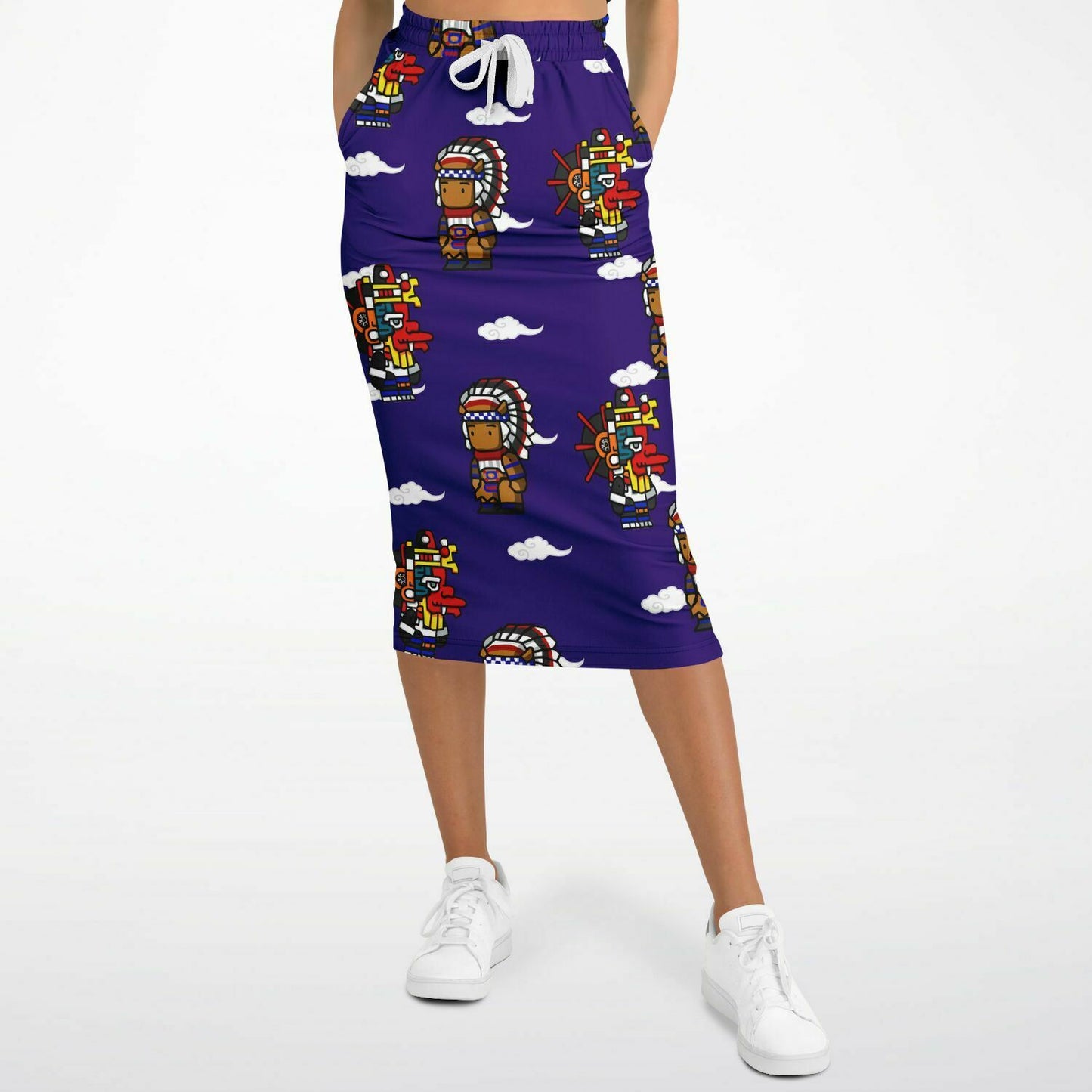 Northern Kingdom 10 Tribesmen Fashion Long Pocket Skirt Royal Purple
