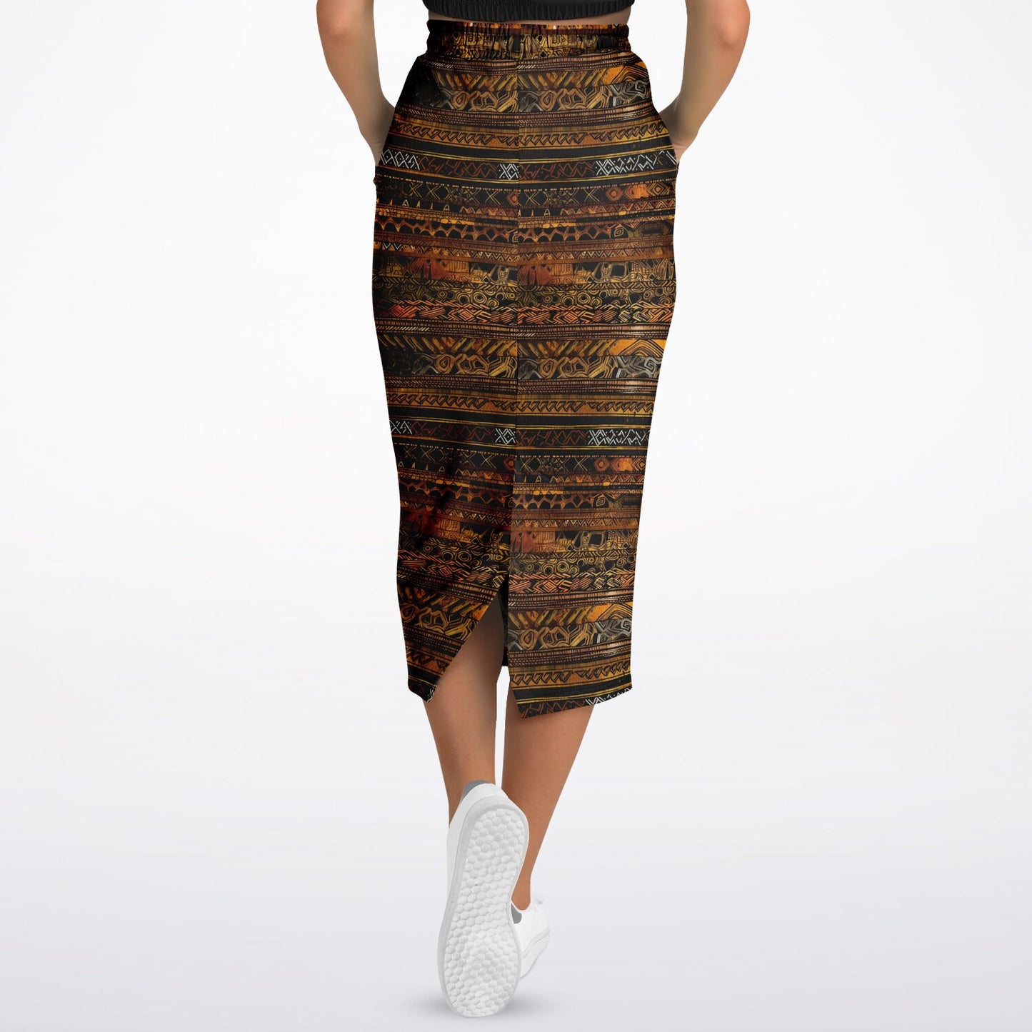 Tribal Fashion Long Pocket Skirt