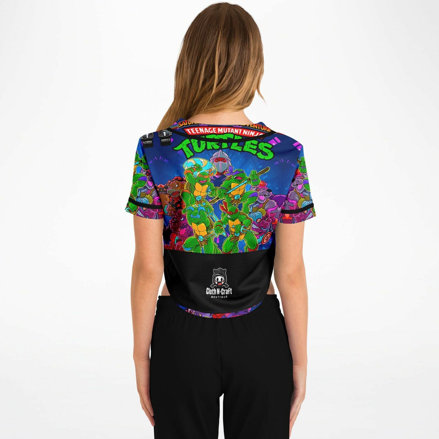 Shredder Ninja Super Hero Anime Cropped Baseball Jersey