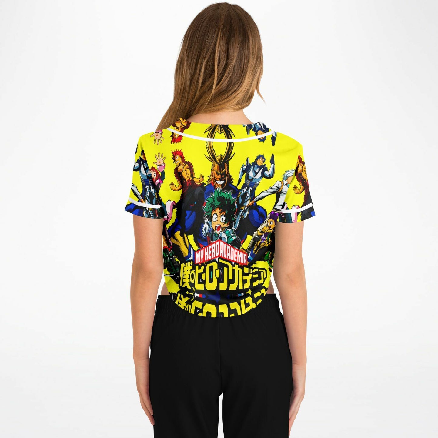MHA Super Hero Anime Cropped Baseball Jersey
