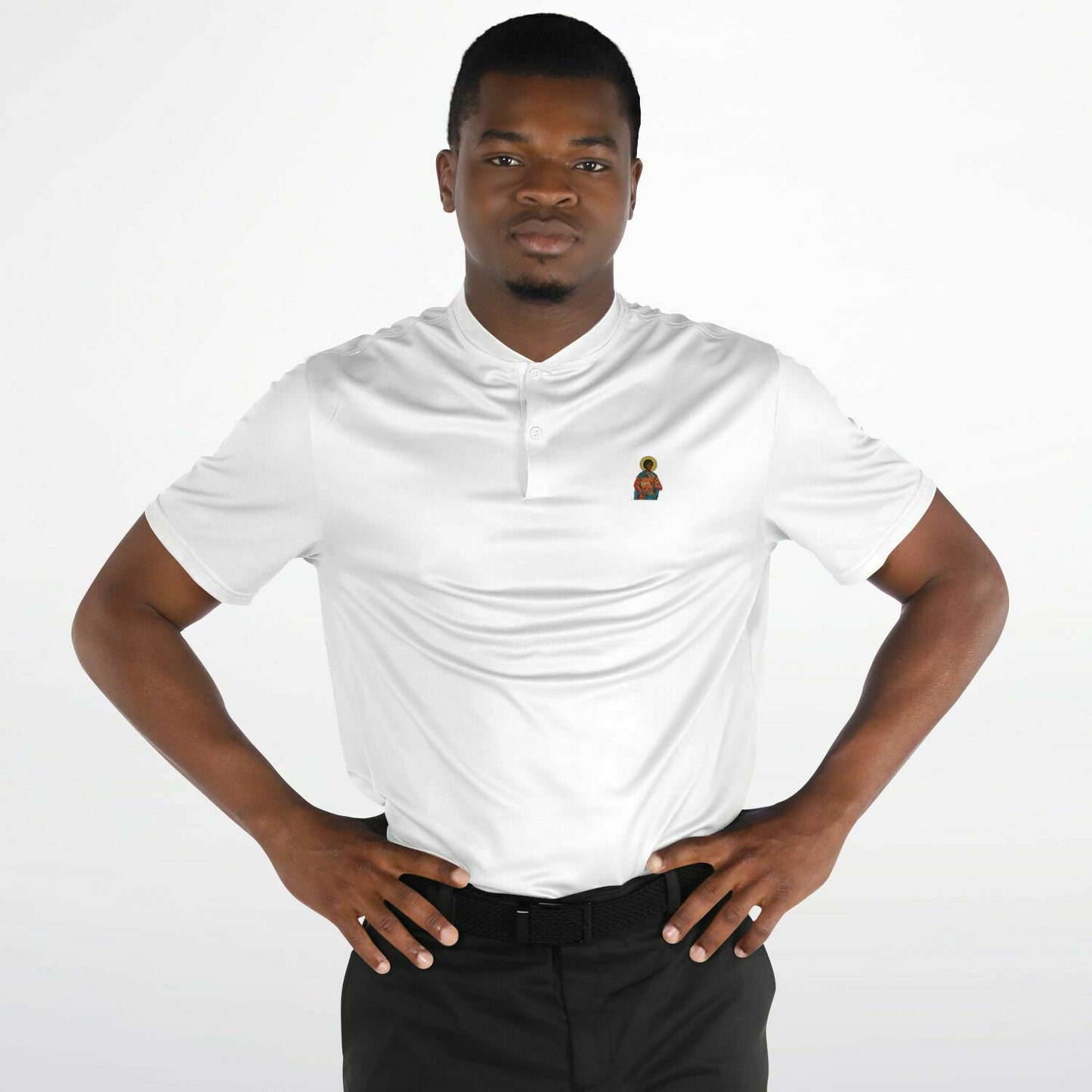 White Saint Matthew Blade Collar Polo Shirt