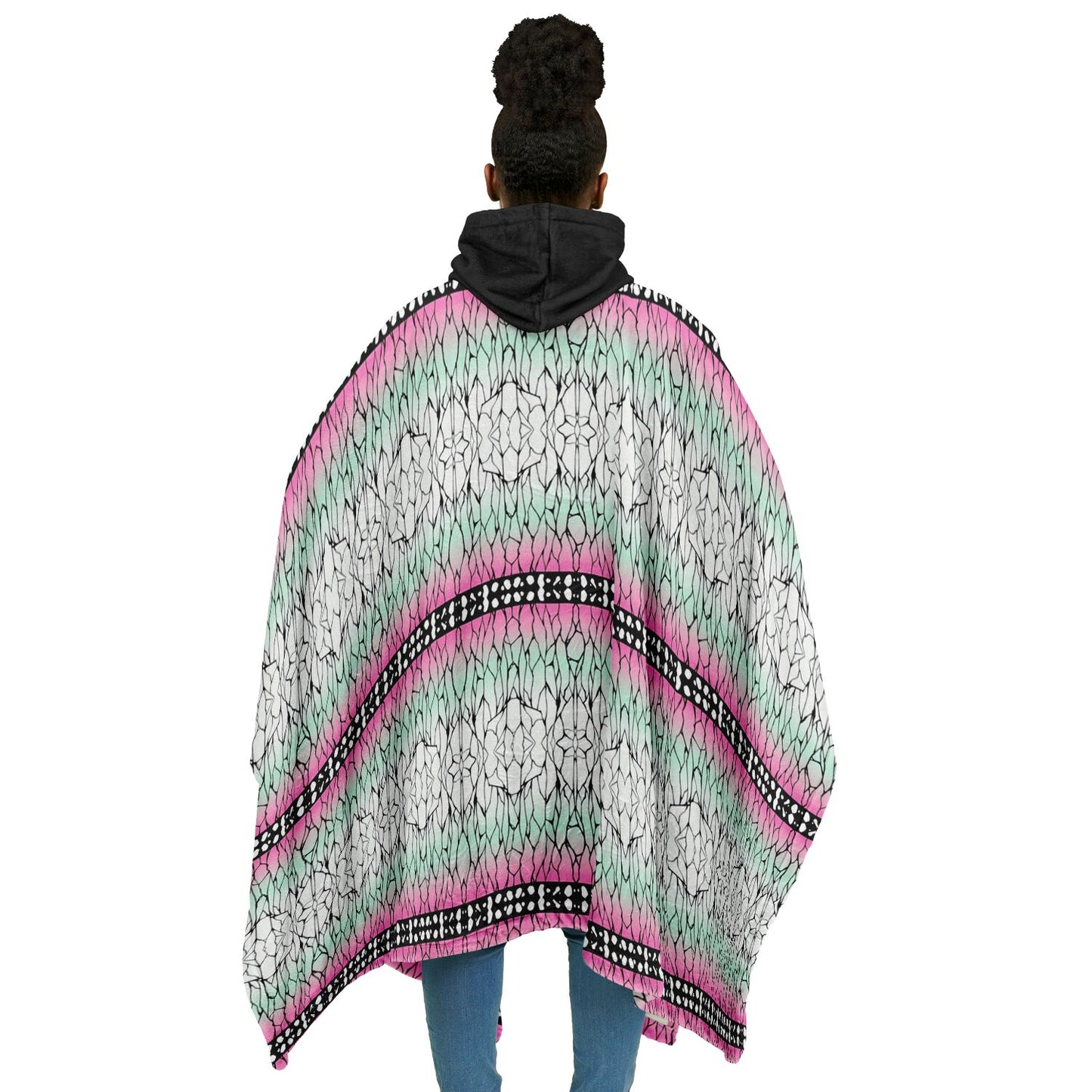 Shinobu Slayer Of Demons Anime Comic Flannel Blanket Poncho