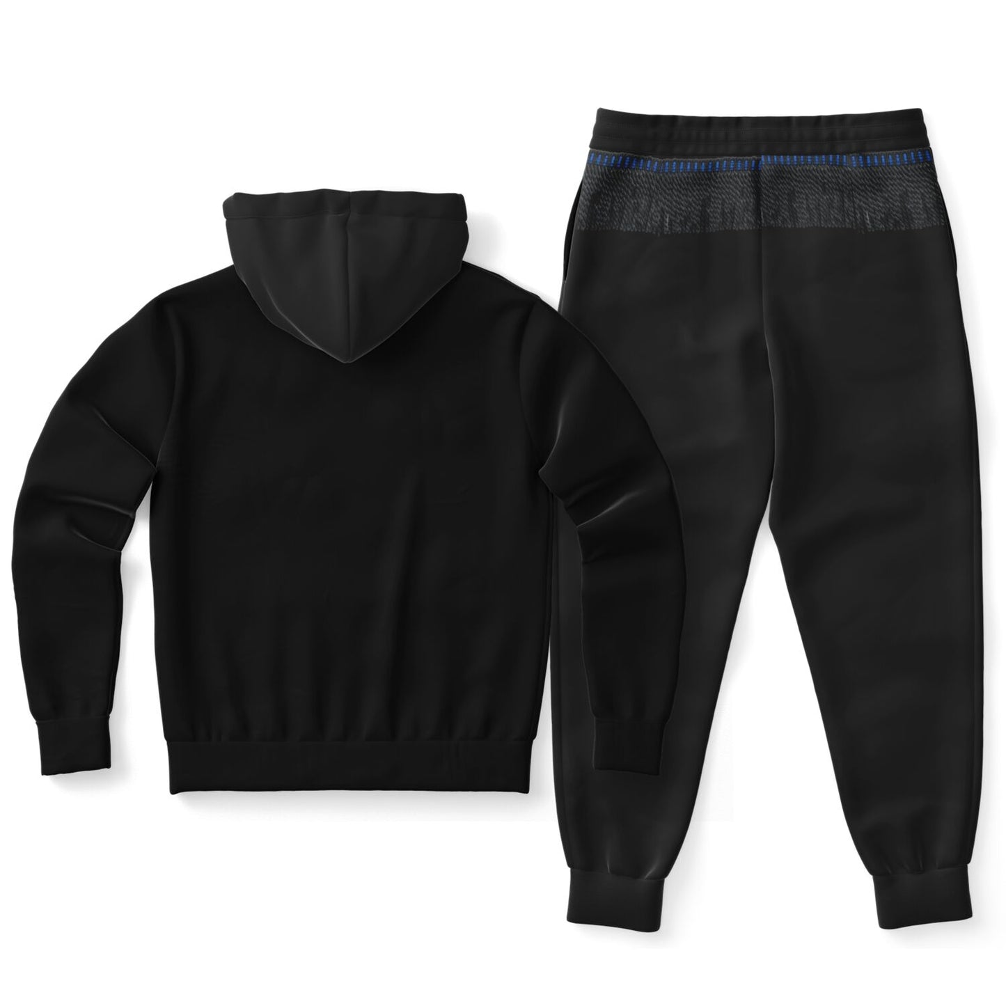 Digital Black Menorah Fringe Fashion Hoodie & Jogger Sweat Suit