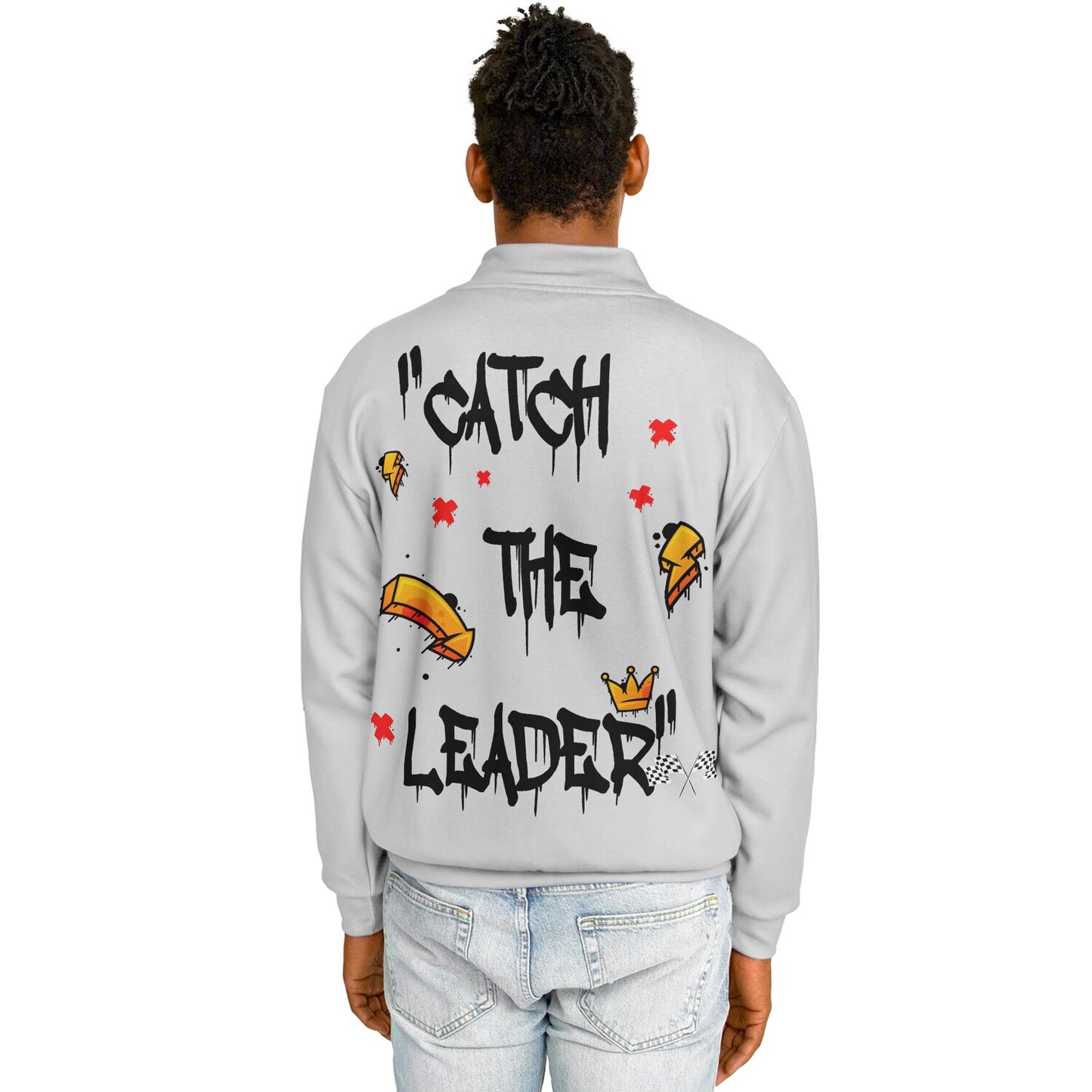Catch The Leader Gray Baseball Jacket