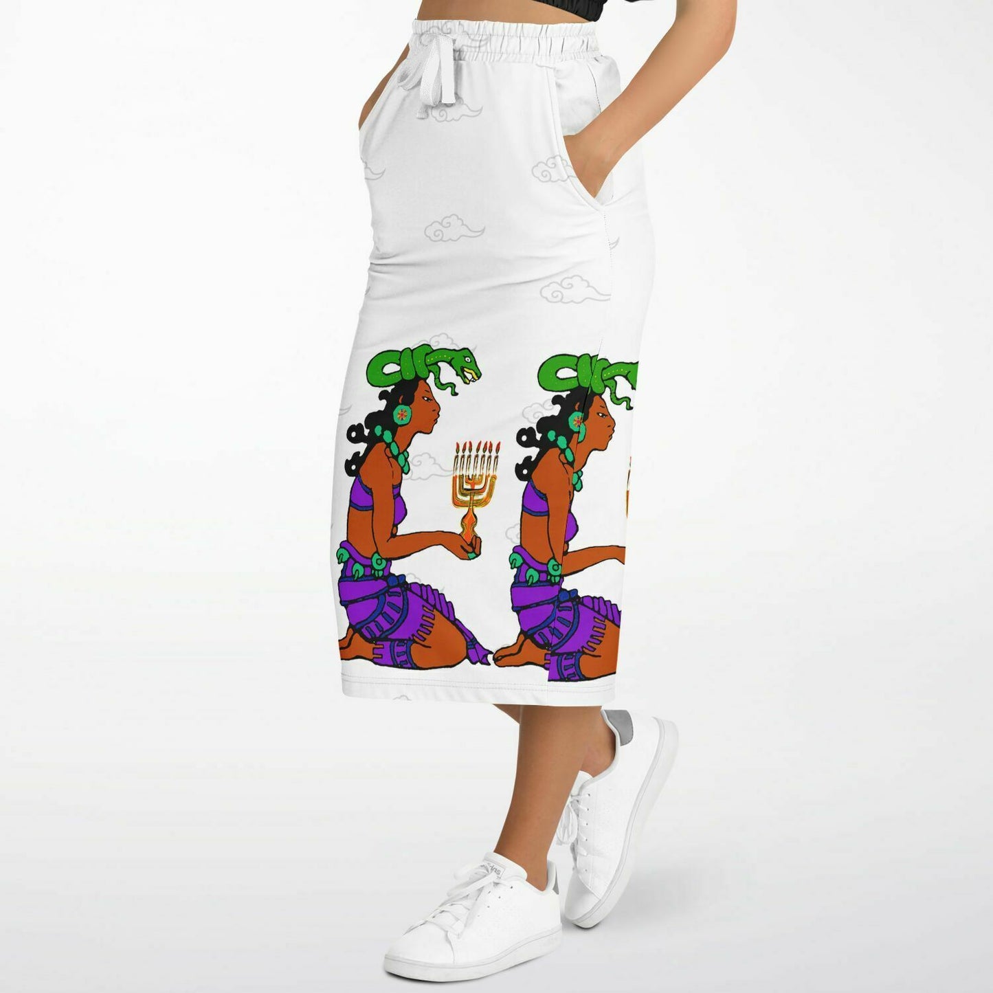 Northern Kingdom Princess Fashion Long Pocket Skirt White