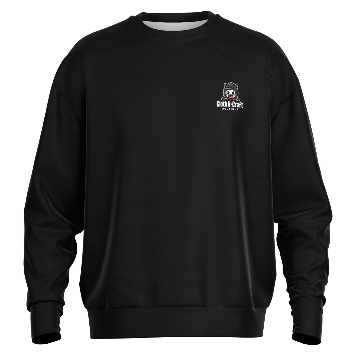 No EGO Black Heavyweight Oversized Sweatshirt