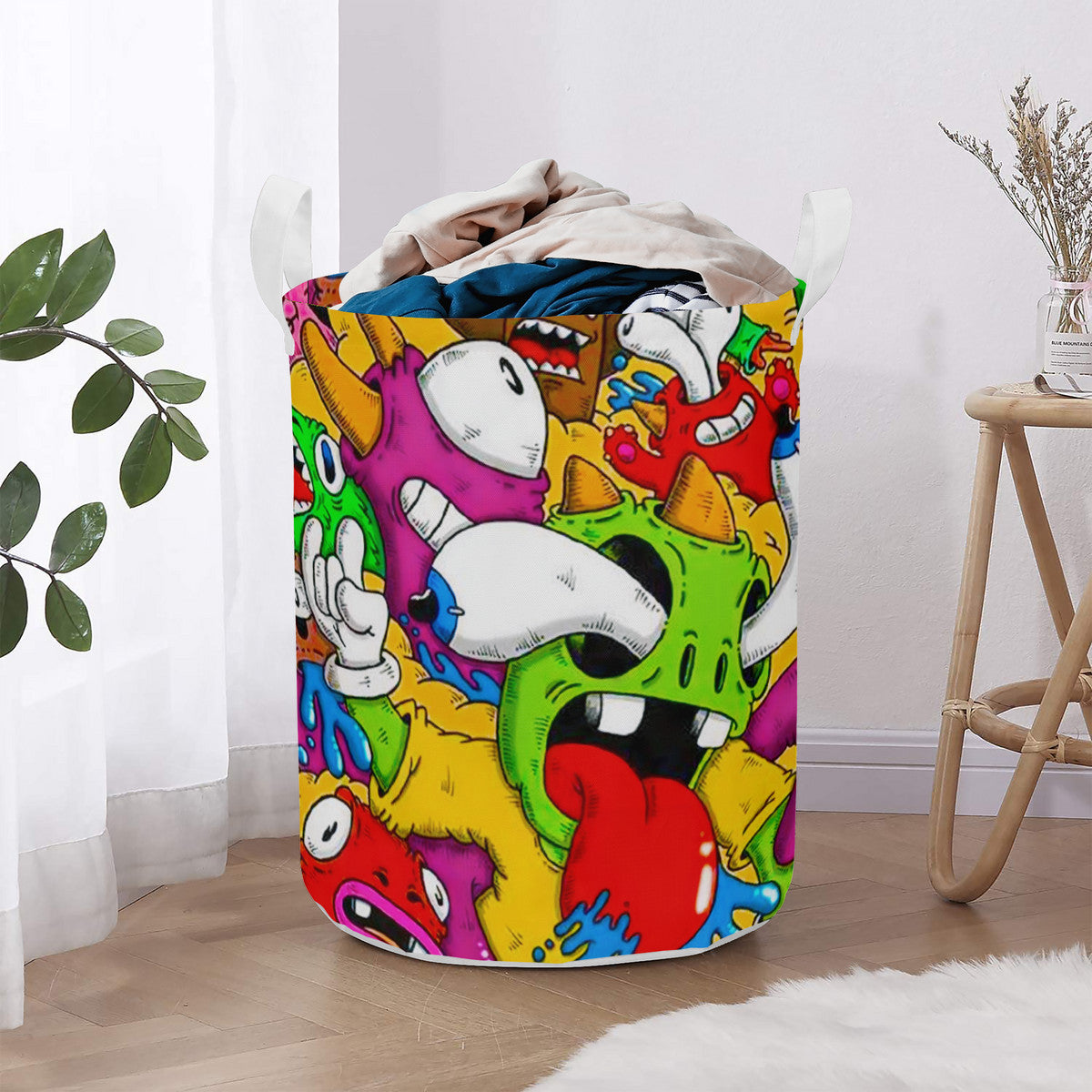 Anime 90s Super Hero Comic Cartoon Laundry Basket