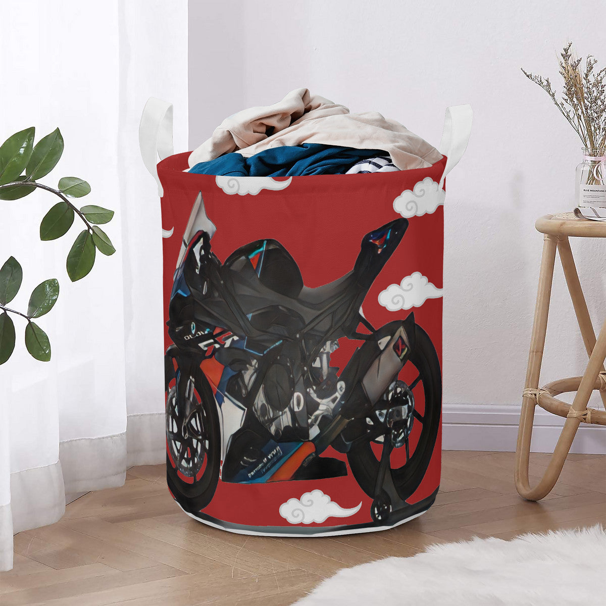 Sport Bike Super Sport Motorcycle S1000RR Round Laundry Basket