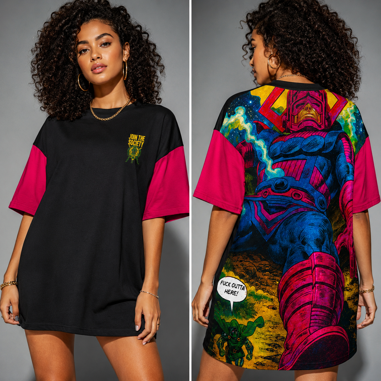 DooM Women's Loose Fit T-Shirt Dress|180GSM Cotton