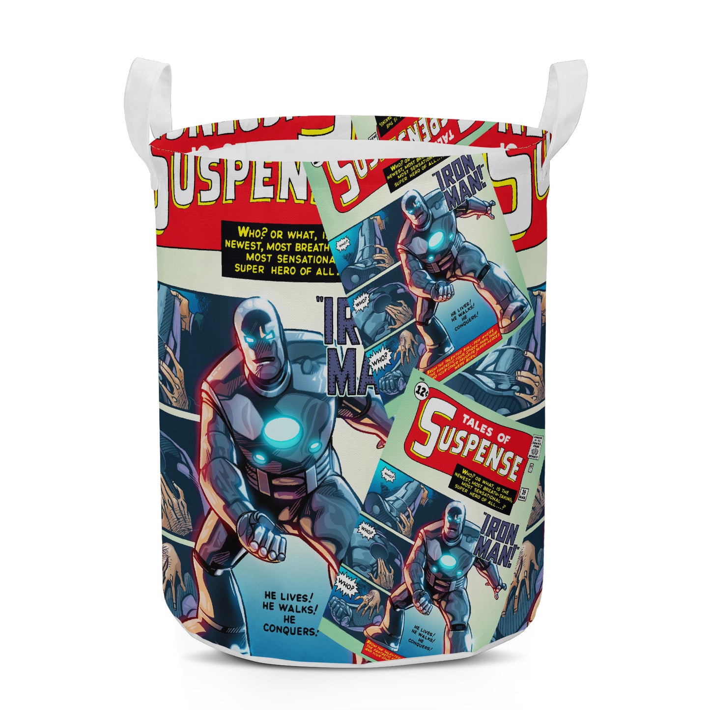 Indestructible Man Of Iron Comic Laundry Basket