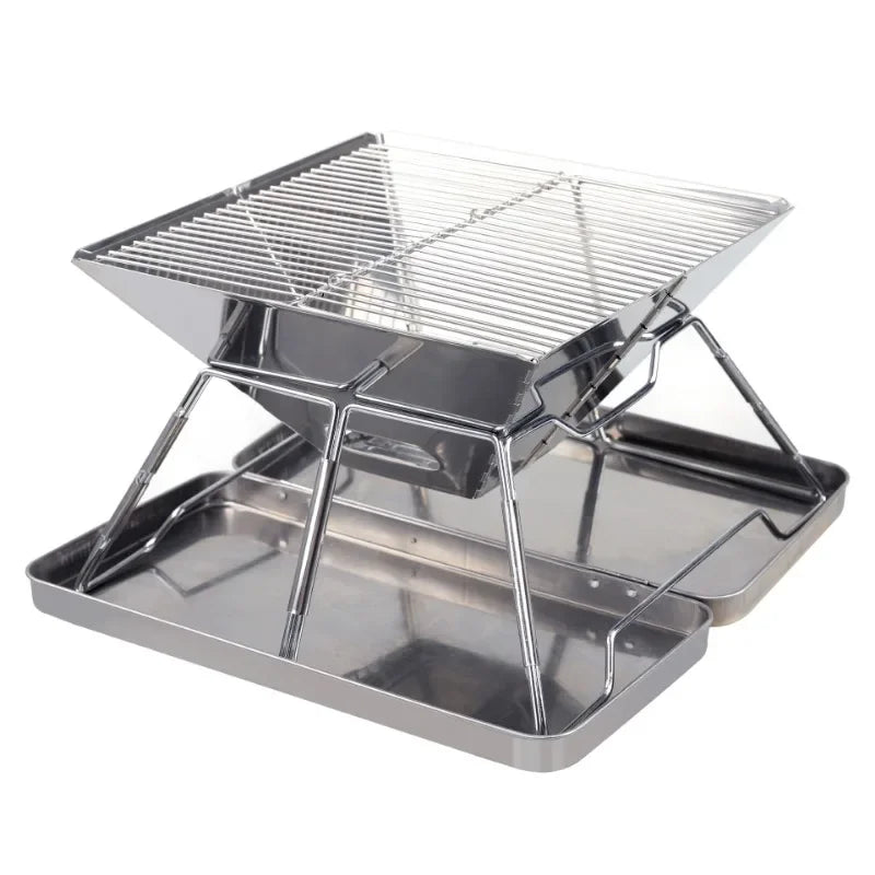NOMAD OUTDOOR SUPPLY-Camping Grill Foldable Barbecue Grills BBQ Folding Grill Portable Outdoor Stainless Steel Outdoor Stove