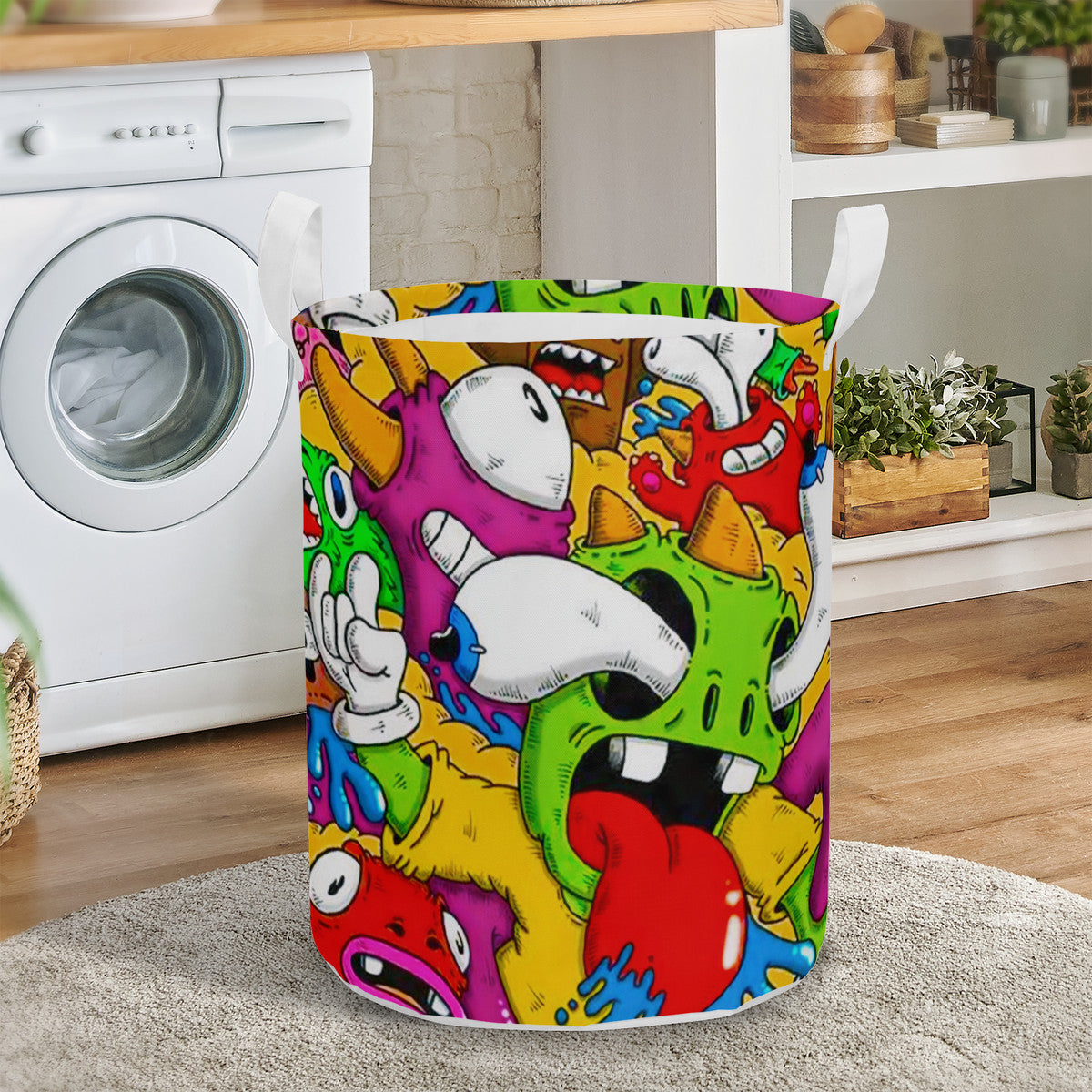 Anime 90s Super Hero Comic Cartoon Laundry Basket