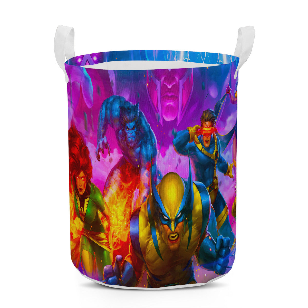The Incredible Super Heroes X Mutants Comics Cartoon Round Laundry Basket