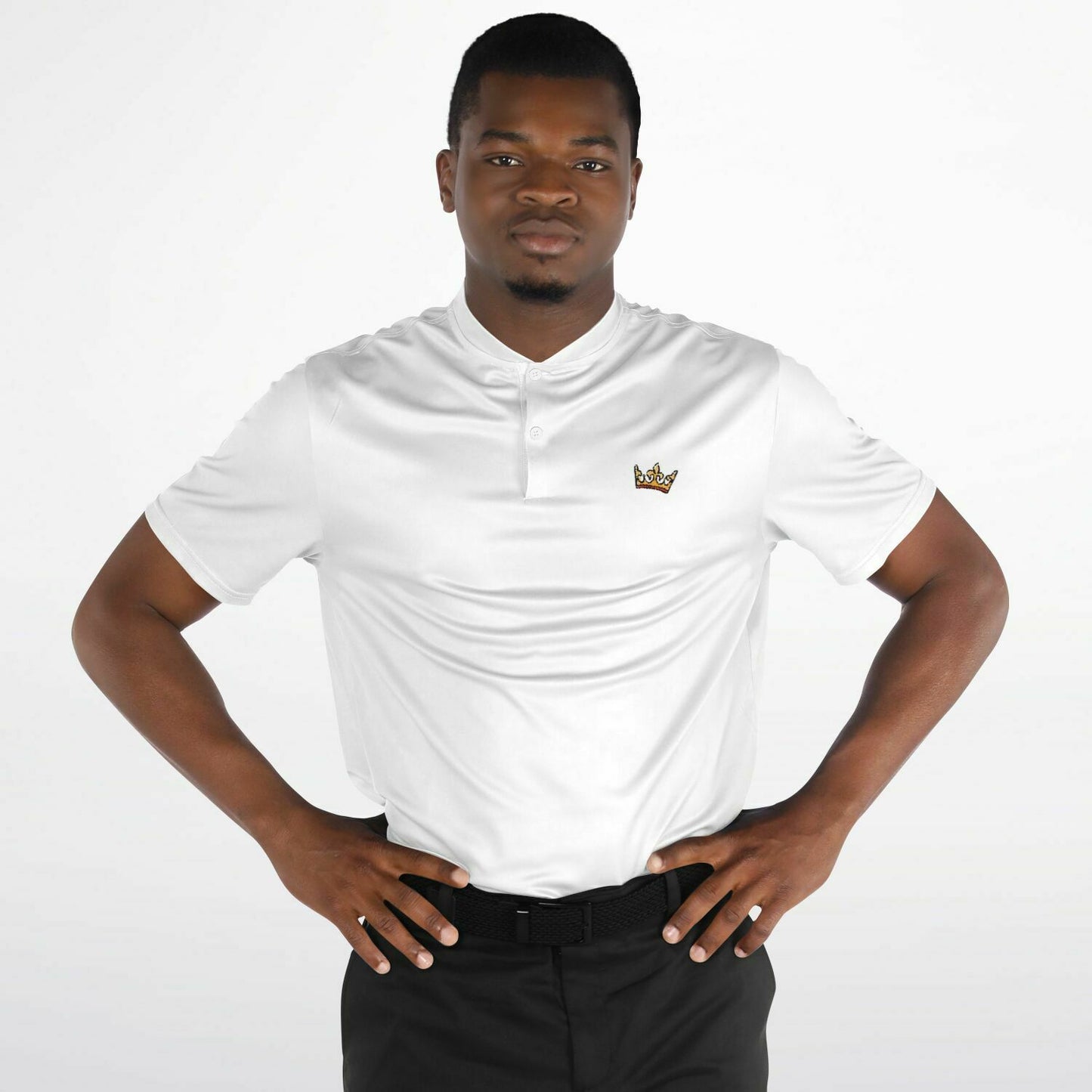 White Blade Collar Polo Shirt