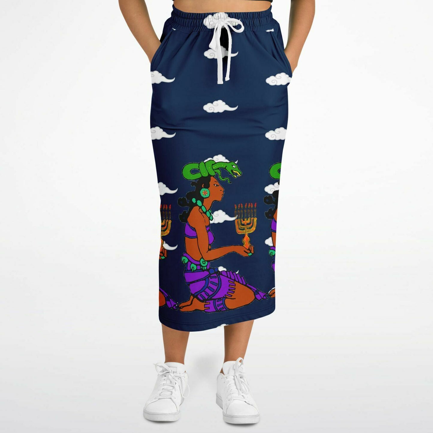 Northern Kingdom Princess Fashion Long Pocket Skirt Navy