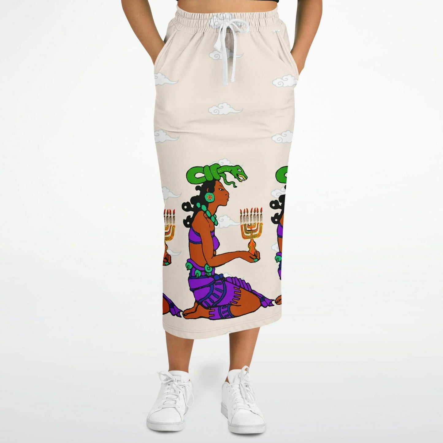 Northern Kingdom Princess Fashion Long Pocket Skirt Creme