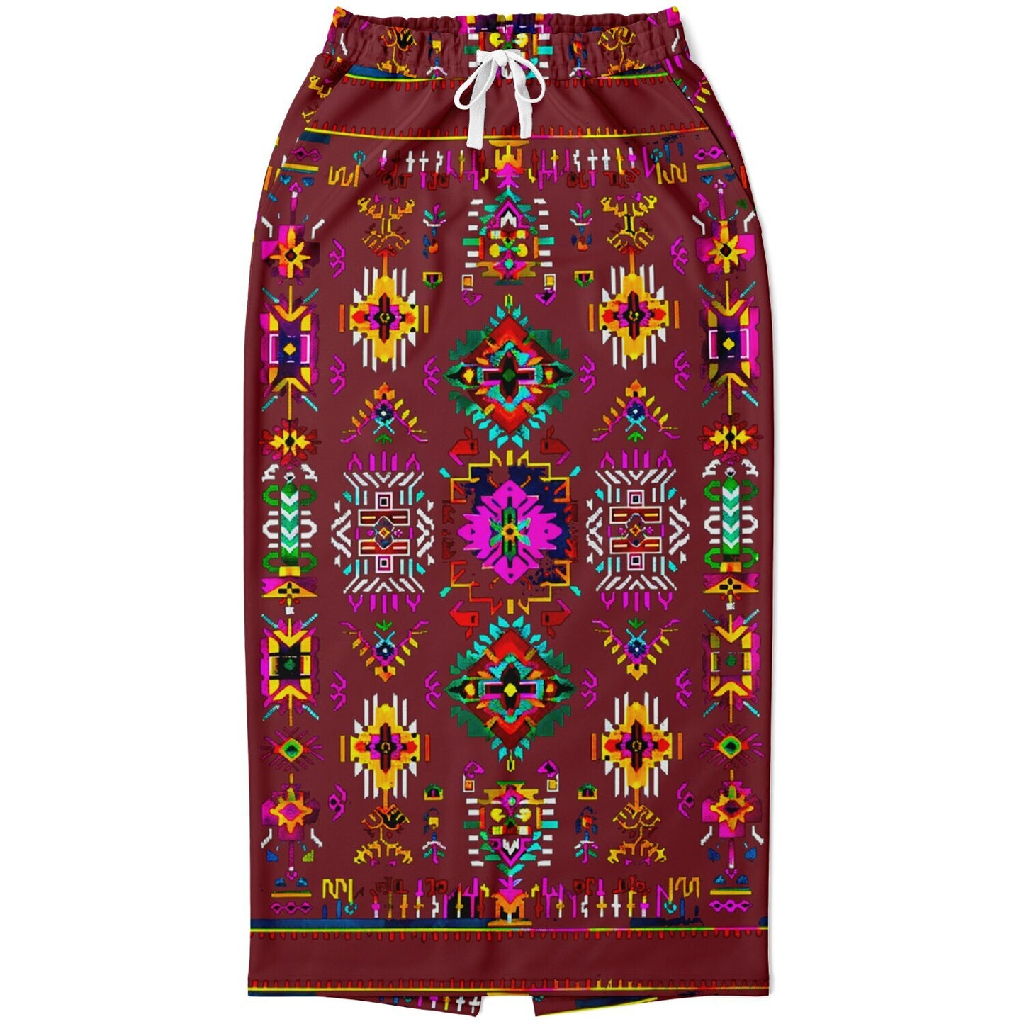 We Are Israel Tribal Fusion Fashion Long Pocket Skirt Earthy