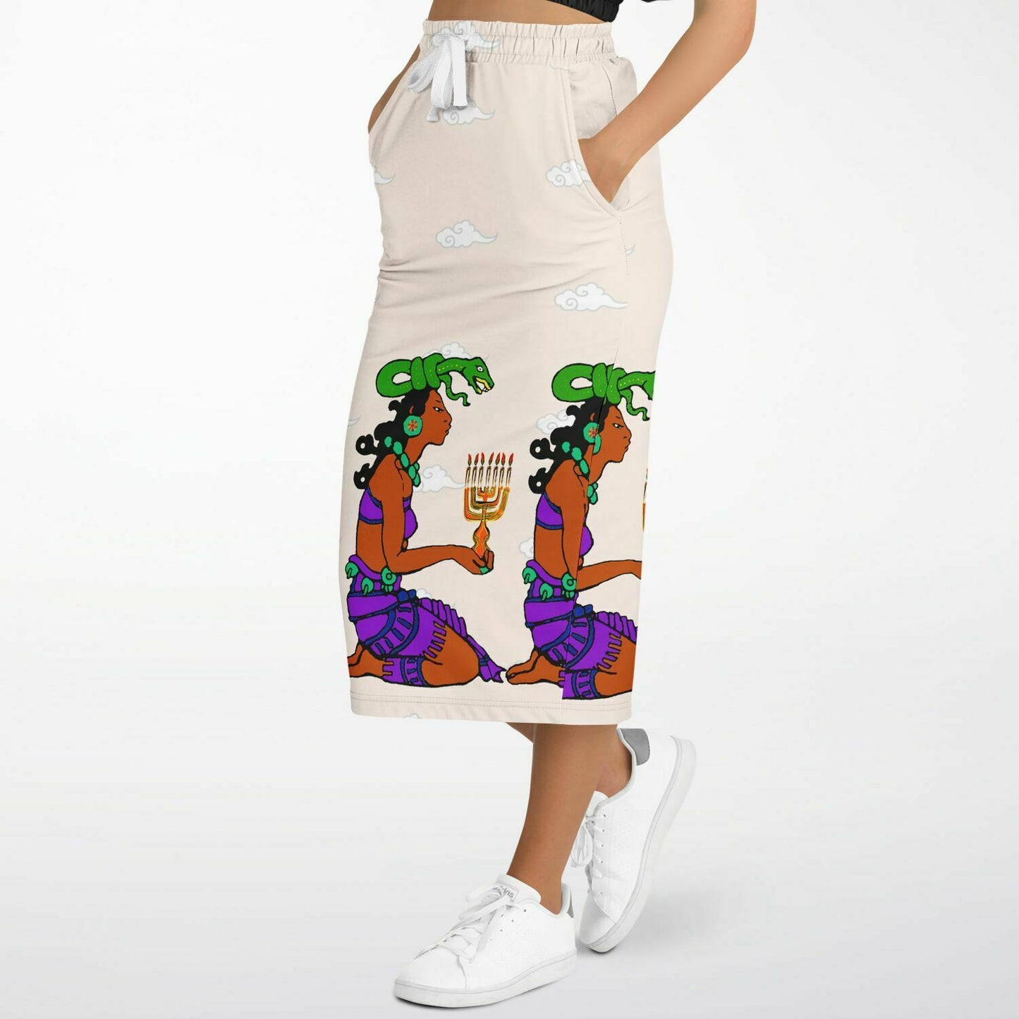 Northern Kingdom Princess Fashion Long Pocket Skirt Creme