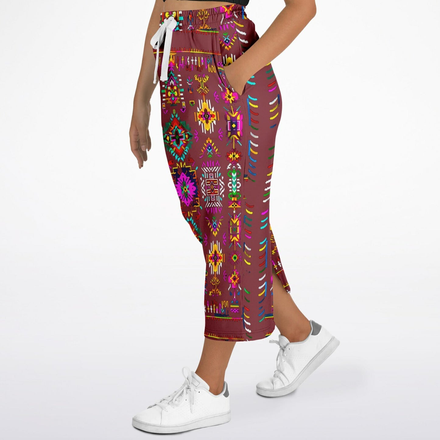 We Are Israel Tribal Fusion Fashion Long Pocket Skirt Earthy