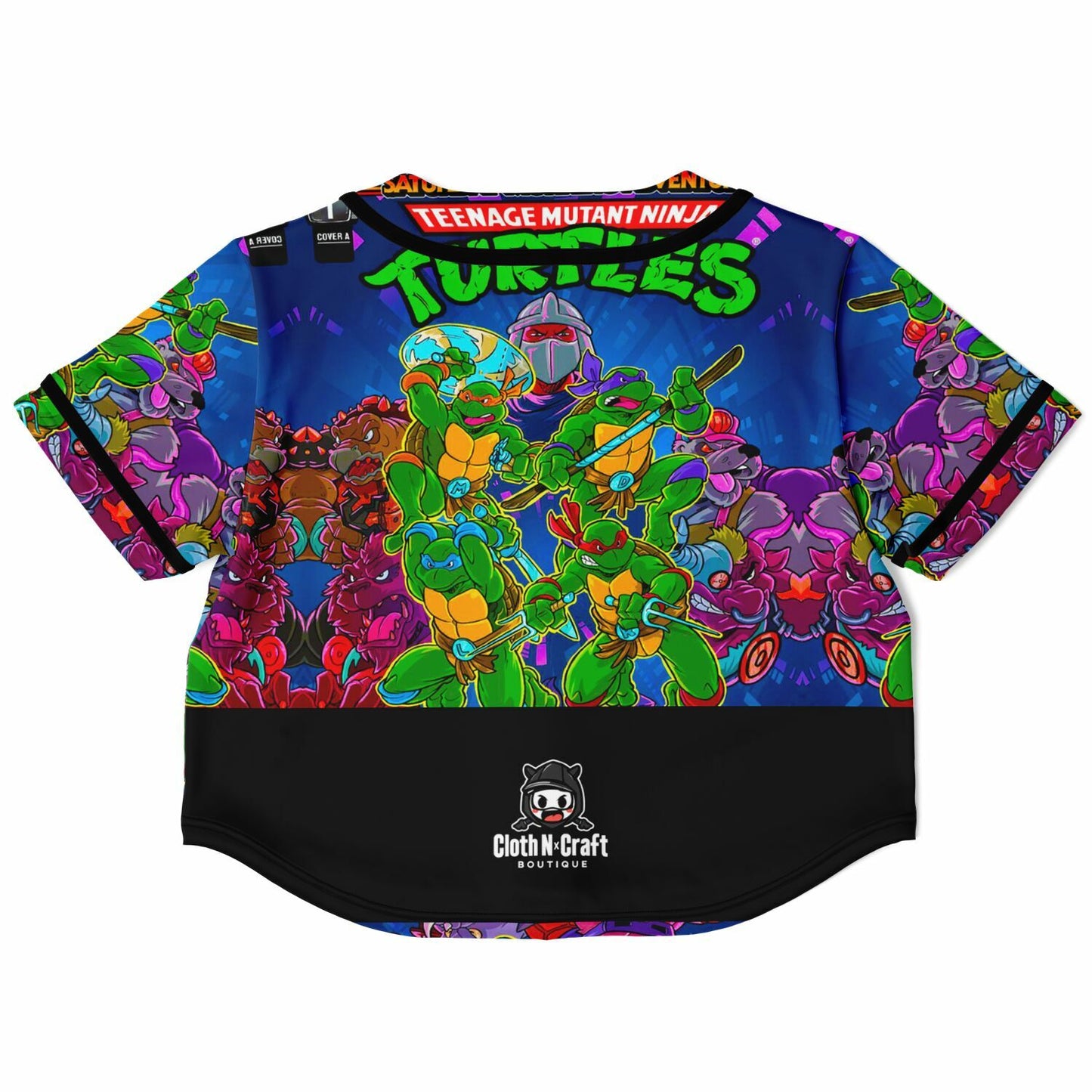 Shredder Ninja Super Hero Anime Cropped Baseball Jersey