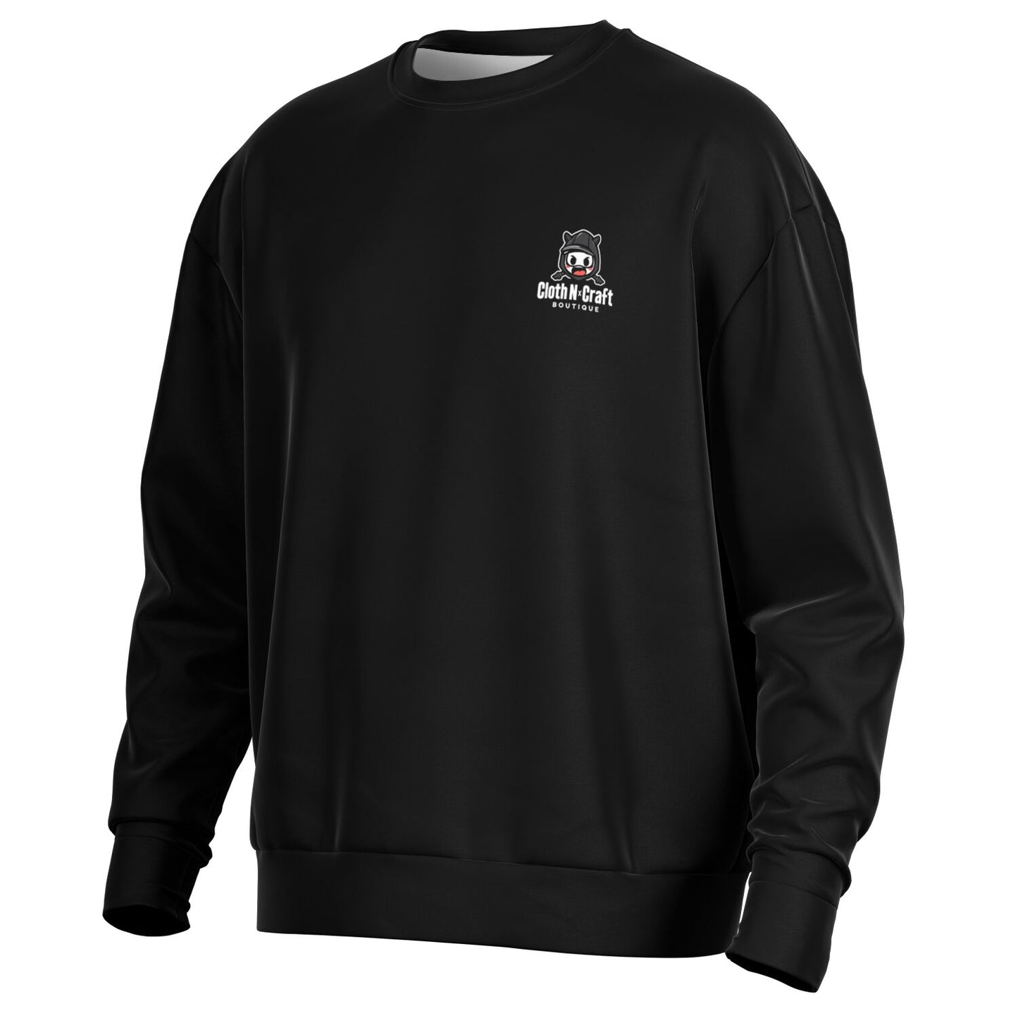 No EGO Black Heavyweight Oversized Sweatshirt
