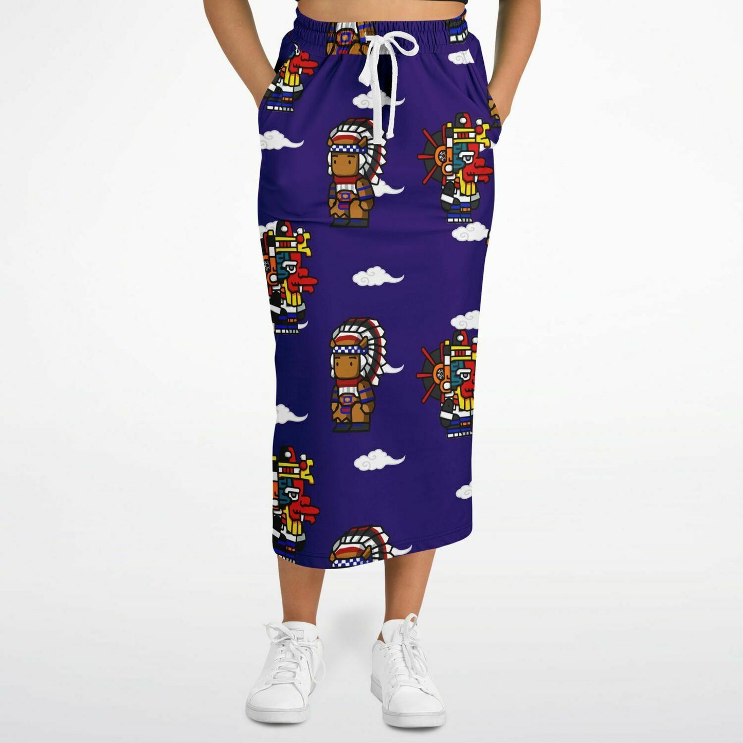 Northern Kingdom 10 Tribesmen Fashion Long Pocket Skirt Royal Purple