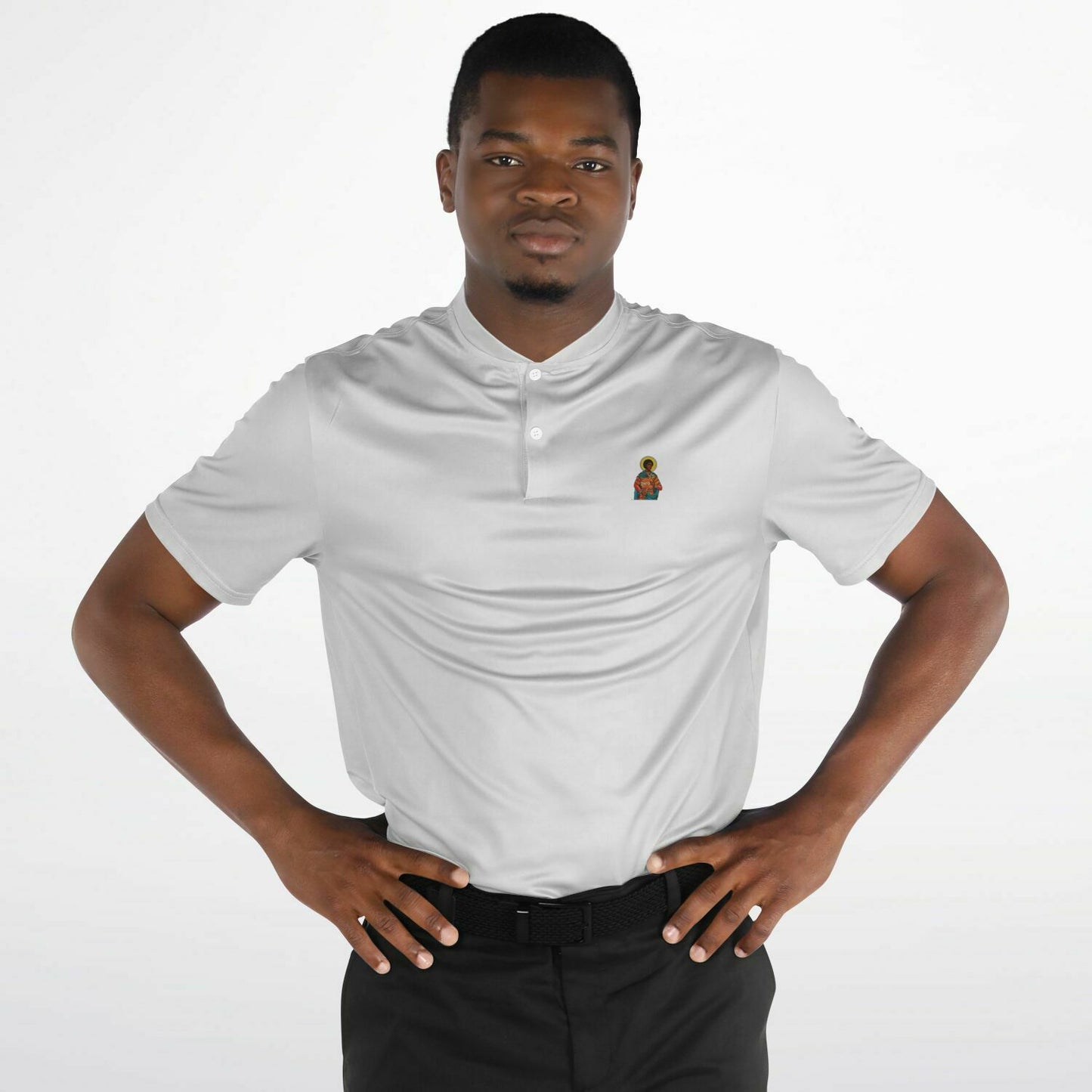 Grey Saint Matthew Blade Collar Polo Shirt