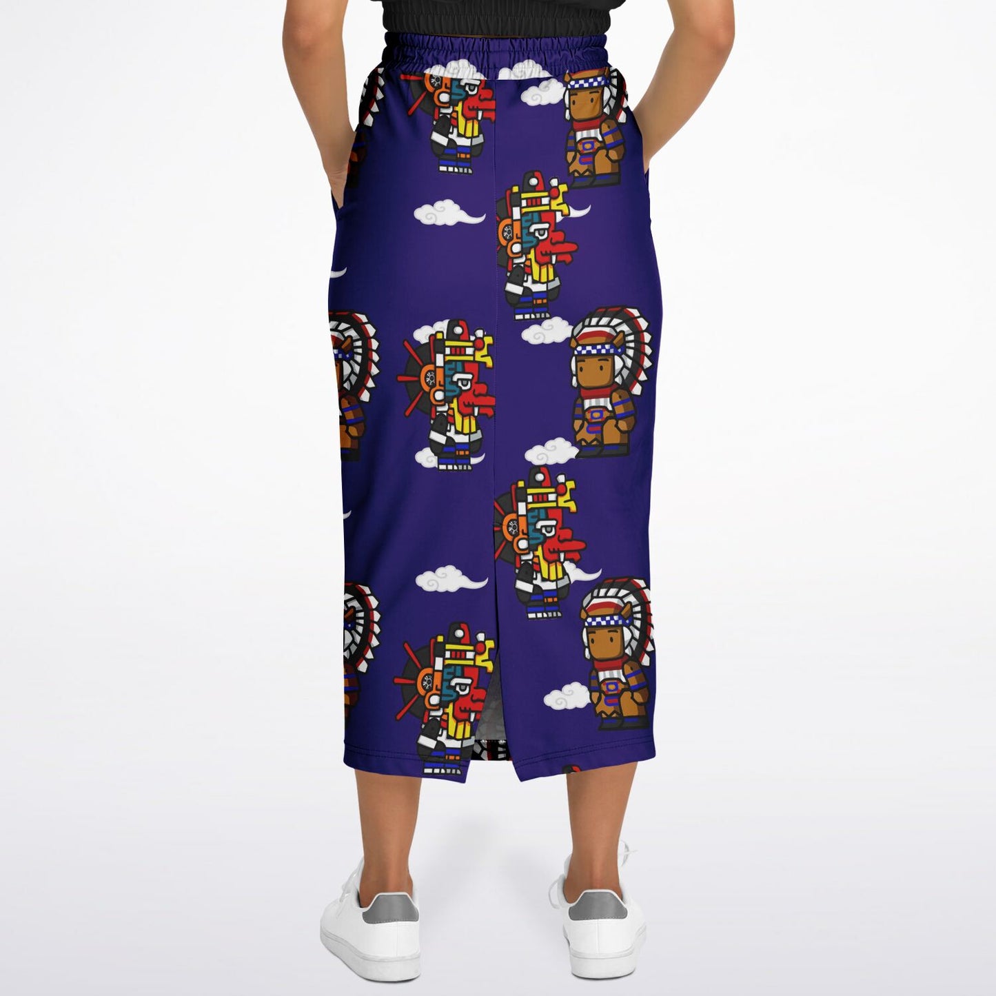 Northern Kingdom 10 Tribesmen Fashion Long Pocket Skirt Royal Purple