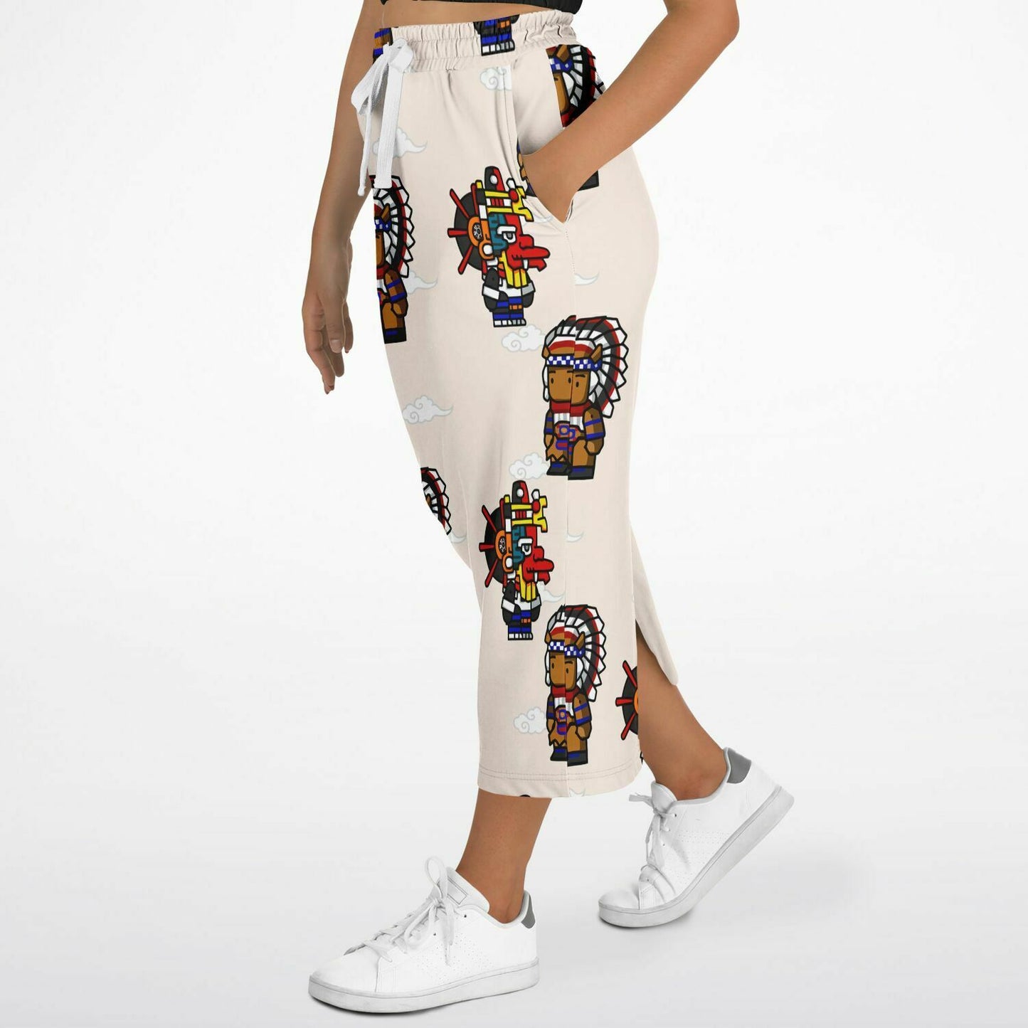 Northern Kingdom 10 Tribesmen Fashion Long Pocket Skirt Creme