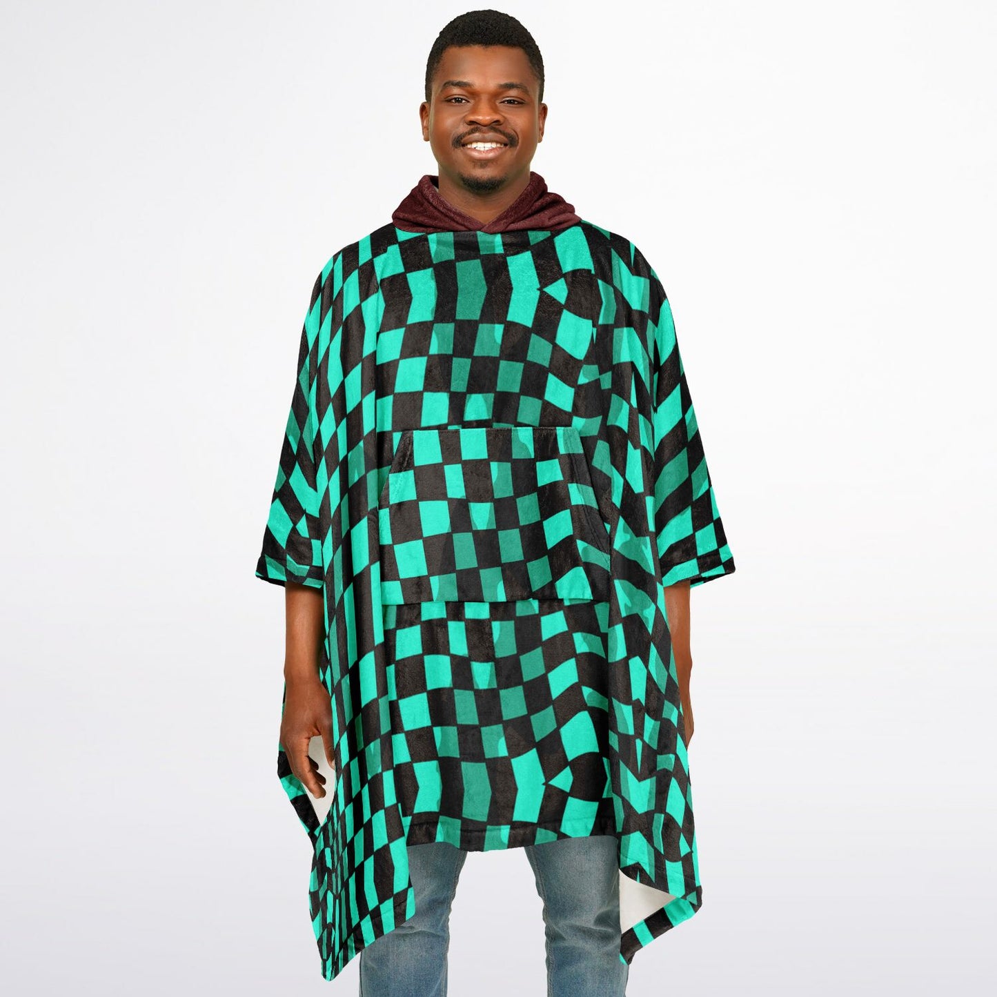 Slayer Of Demons Anime Comic Premium Flannel Blanket Poncho