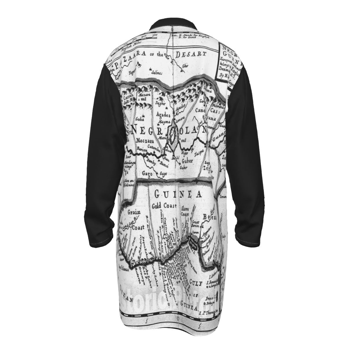 Land Of Our Fathers Pattern All-Over Print Men's Stand-up Collar Long Shirt
