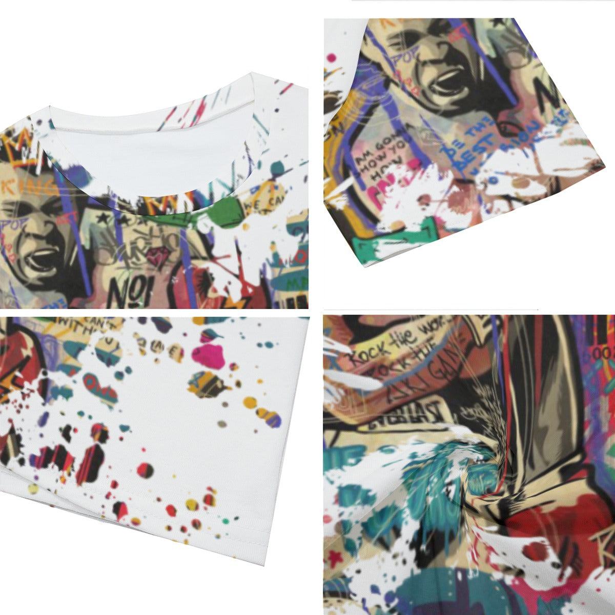 Ali Boxing White All-Over Print Men's O-Neck T-Shirt | 190GSM Cotton