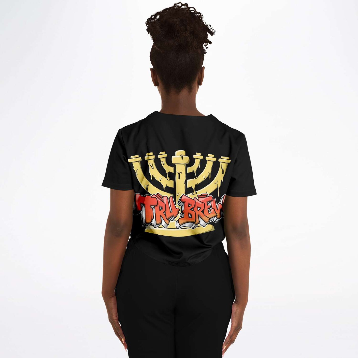 Hebrew Israelite Women's Tru Brew Black/Red Baseball Jersey