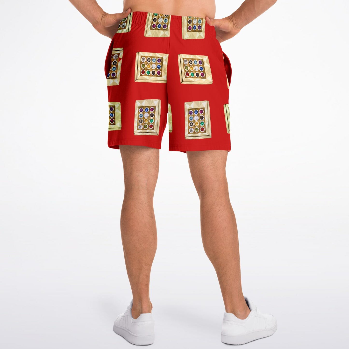 Hebrew Israelite Hoshen Pattern Casual Shorts Red