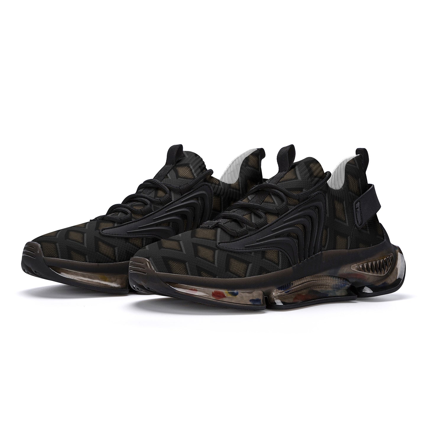 Black Gold React Sneakers - Black