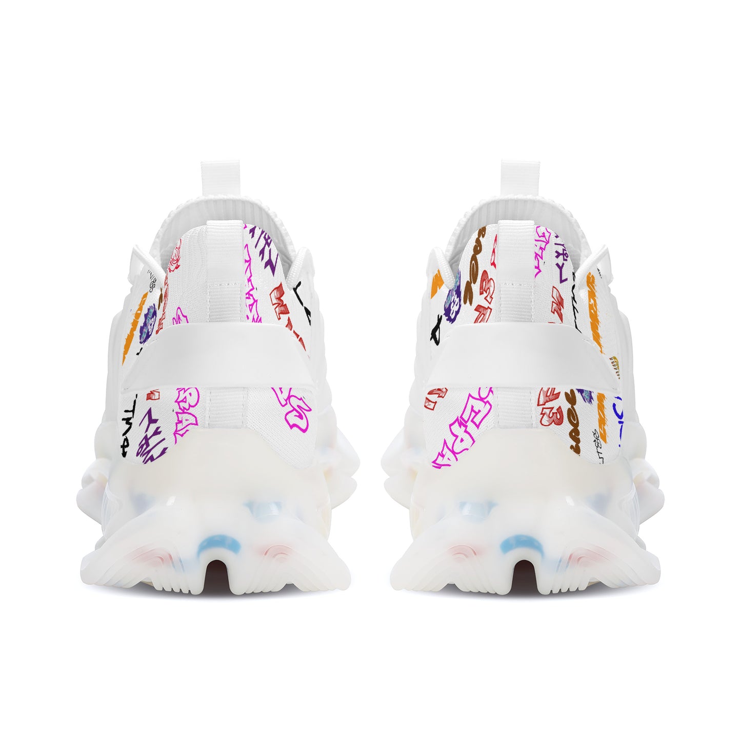 House Of Joseph Co Hebrew Scribbles Reaction Athletic Sneakers White