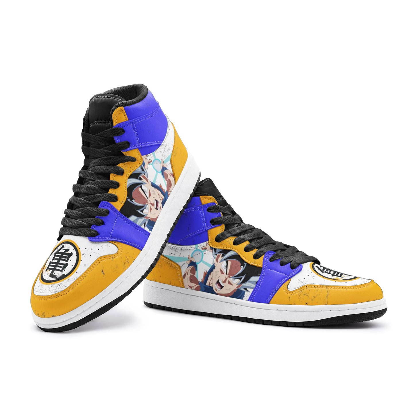 OG Kamehameha Anime Unisex Leather Sneakers